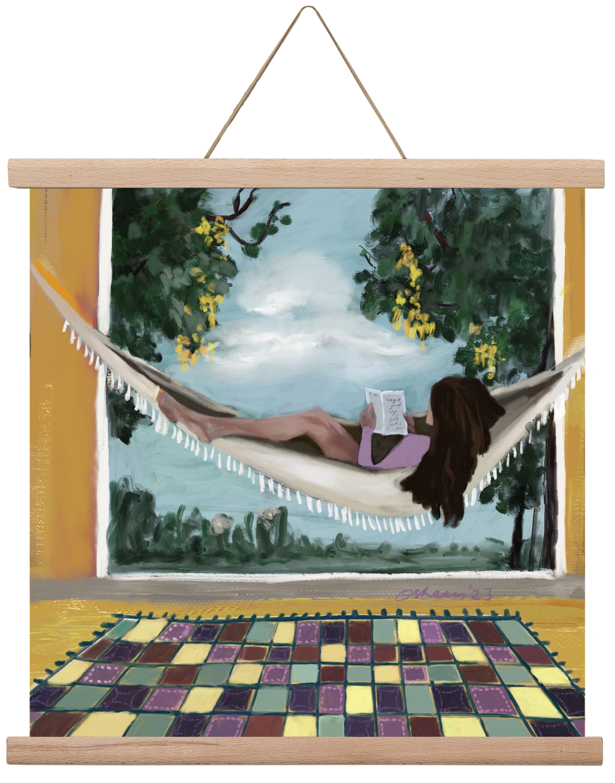 HAMMOCK HAVEN, 40x40 cm (40x40 cm), Tölgy akasztó