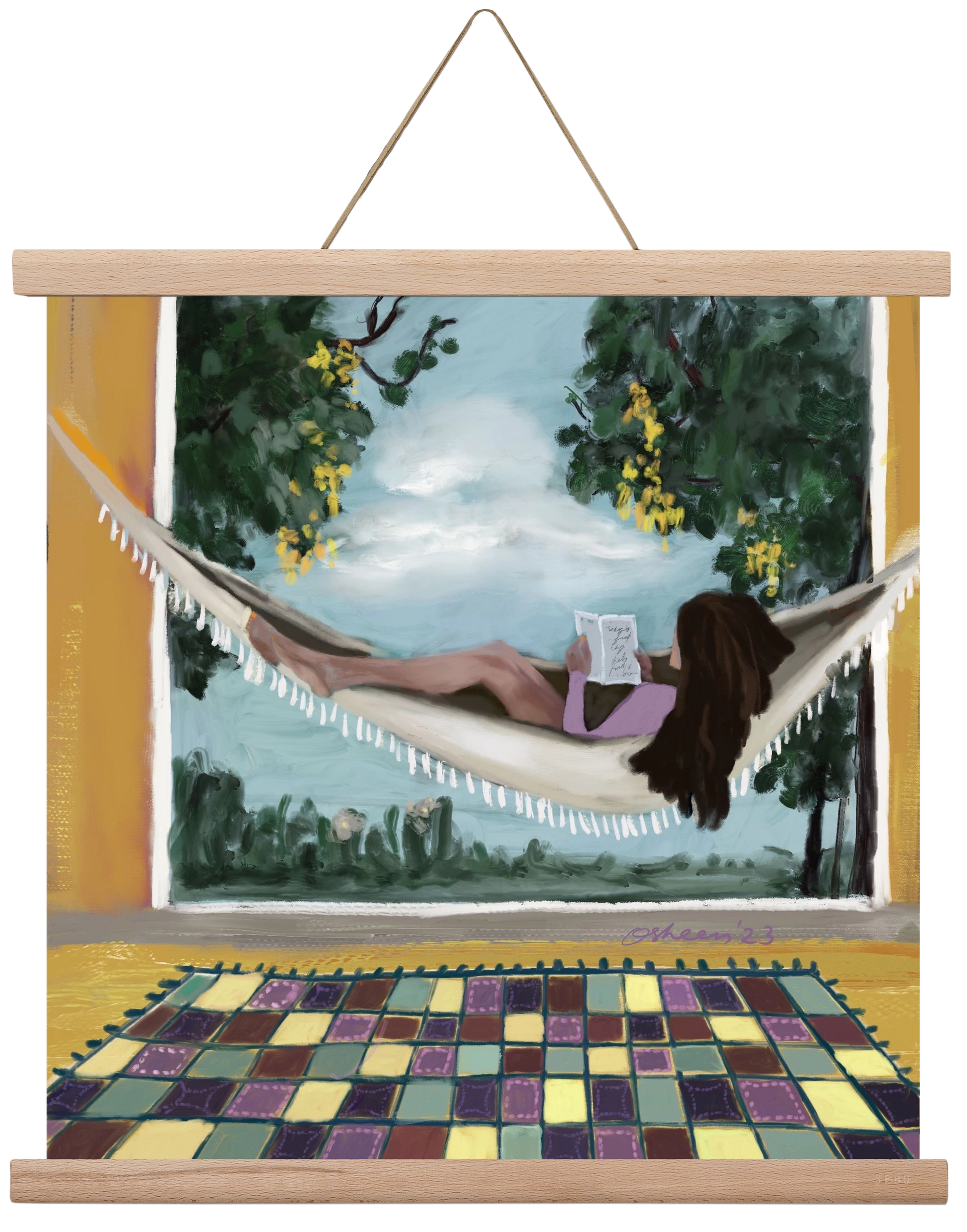 HAMMOCK HAVEN, 40x40 cm (40x40 cm), Tölgy akasztó