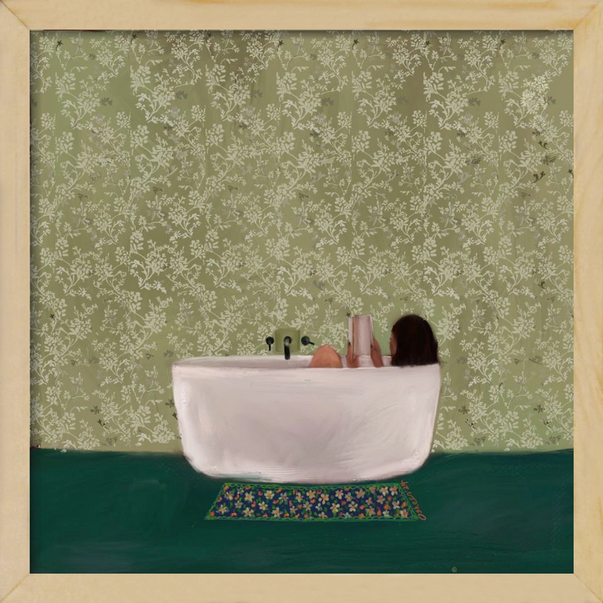 DEEP SOAK, 50x50 cm (50x50 cm), Tölgy keret