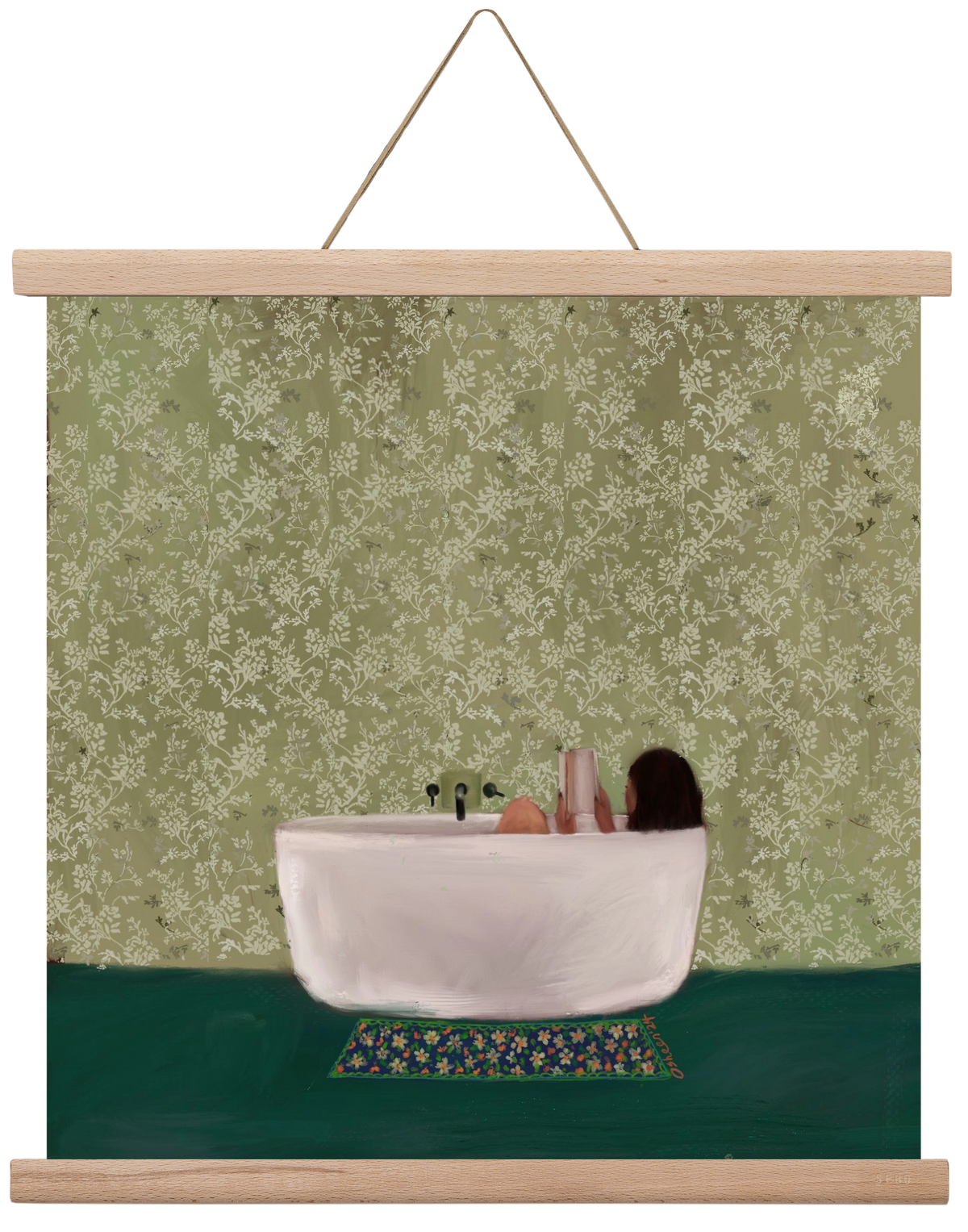 DEEP SOAK, 40x40 cm (40x40 cm), Tölgy akasztó