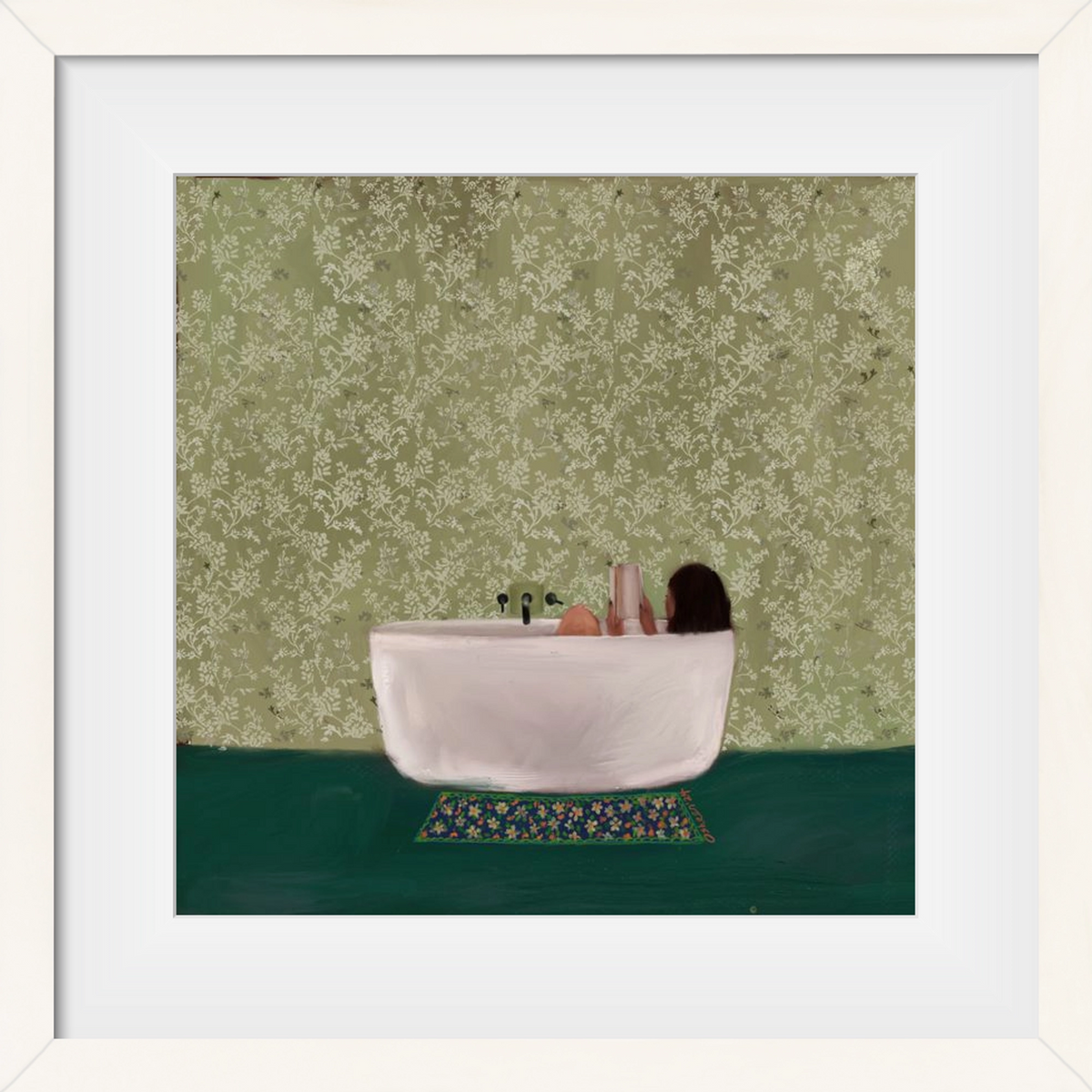 DEEP SOAK, 50x50 cm (40x40 cm), Fehér keret, paszpartuval