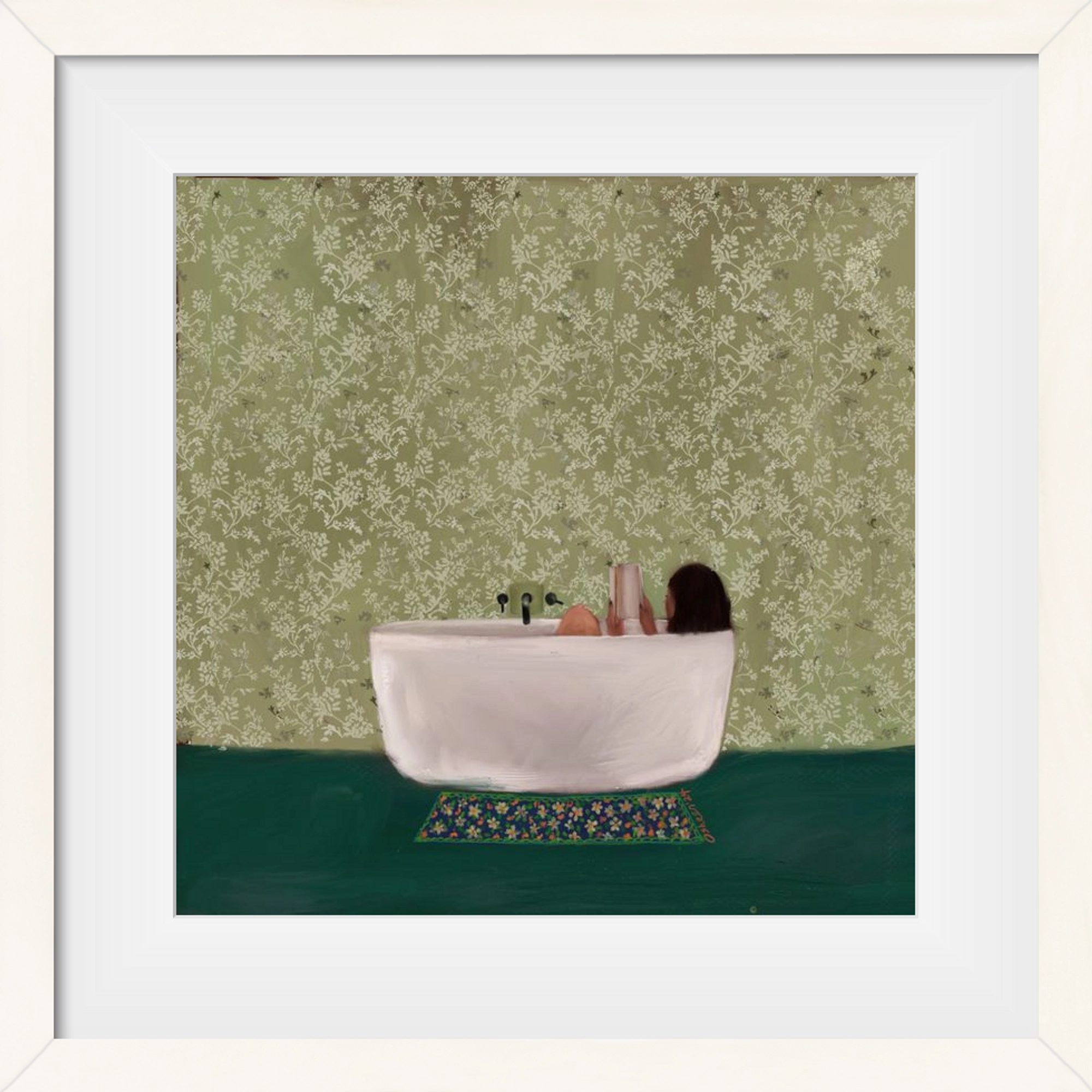 DEEP SOAK, 50x50 cm (40x40 cm), Fehér keret, paszpartuval