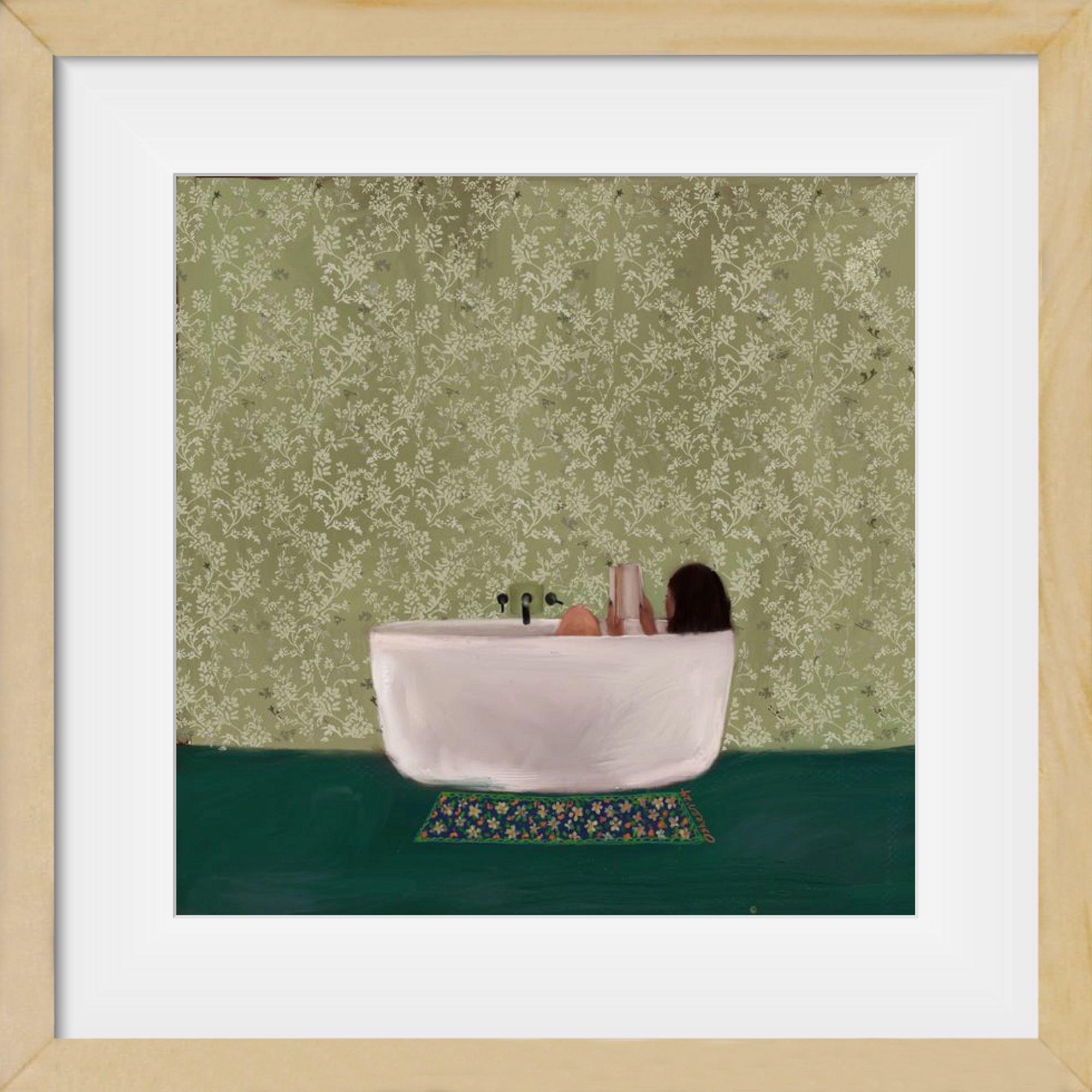 DEEP SOAK, 40x40 cm (30x30 cm), Tölgy keret, paszpartuval