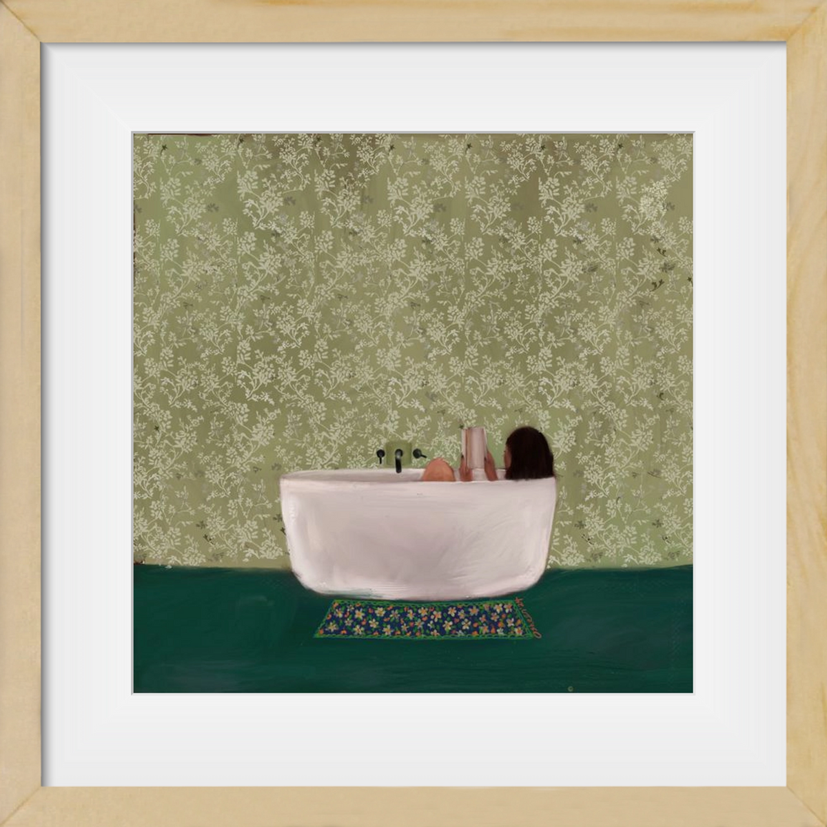 DEEP SOAK, 50x50 cm (40x40 cm), Tölgy keret, paszpartuval