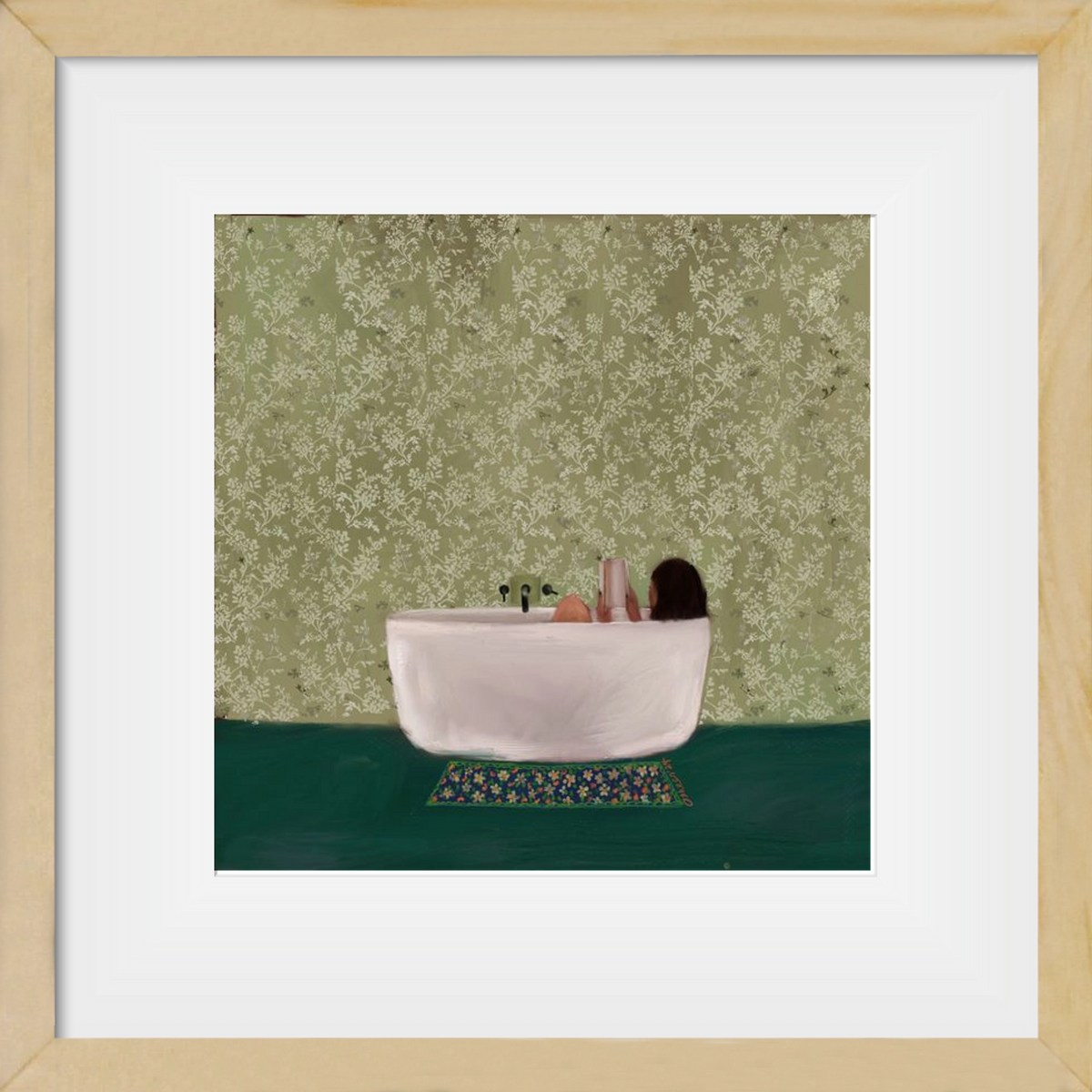 DEEP SOAK, 30x30 cm (20x20 cm), Tölgy keret, paszpartuval