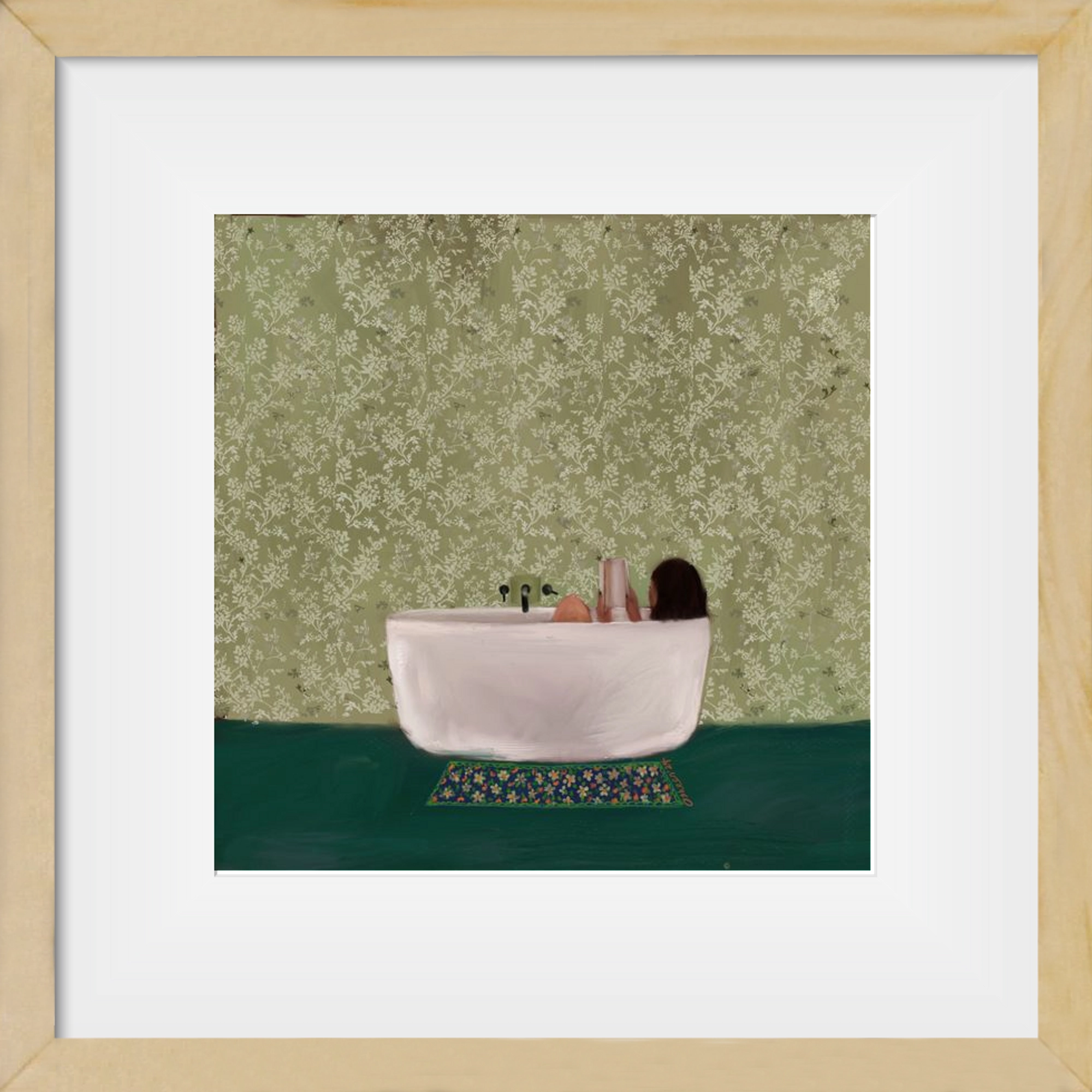 DEEP SOAK, 30x30 cm (20x20 cm), Tölgy keret, paszpartuval