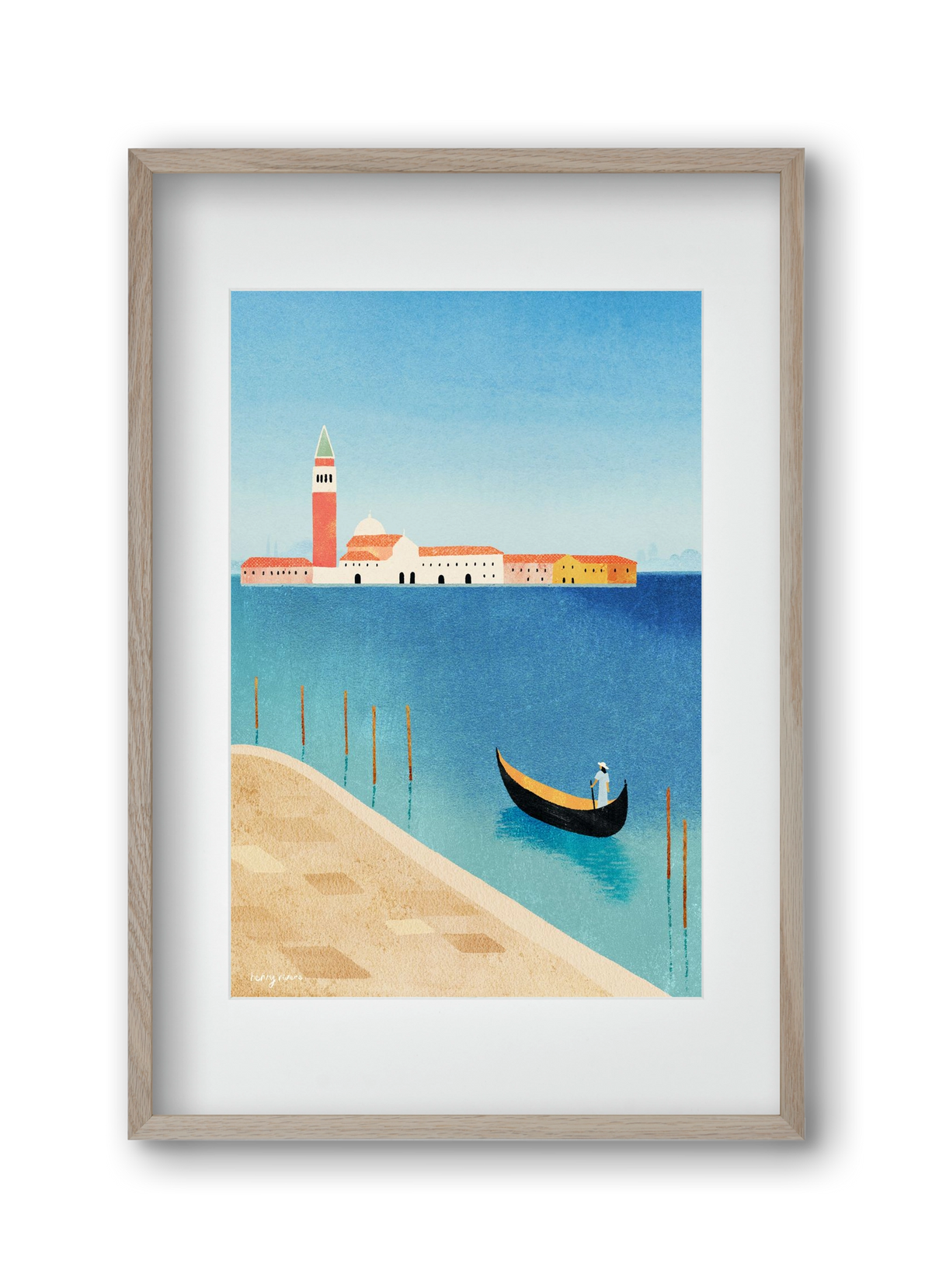 Alone in Venice, 30x45 cm (20x30 cm), Tölgy keret, paszpartuval