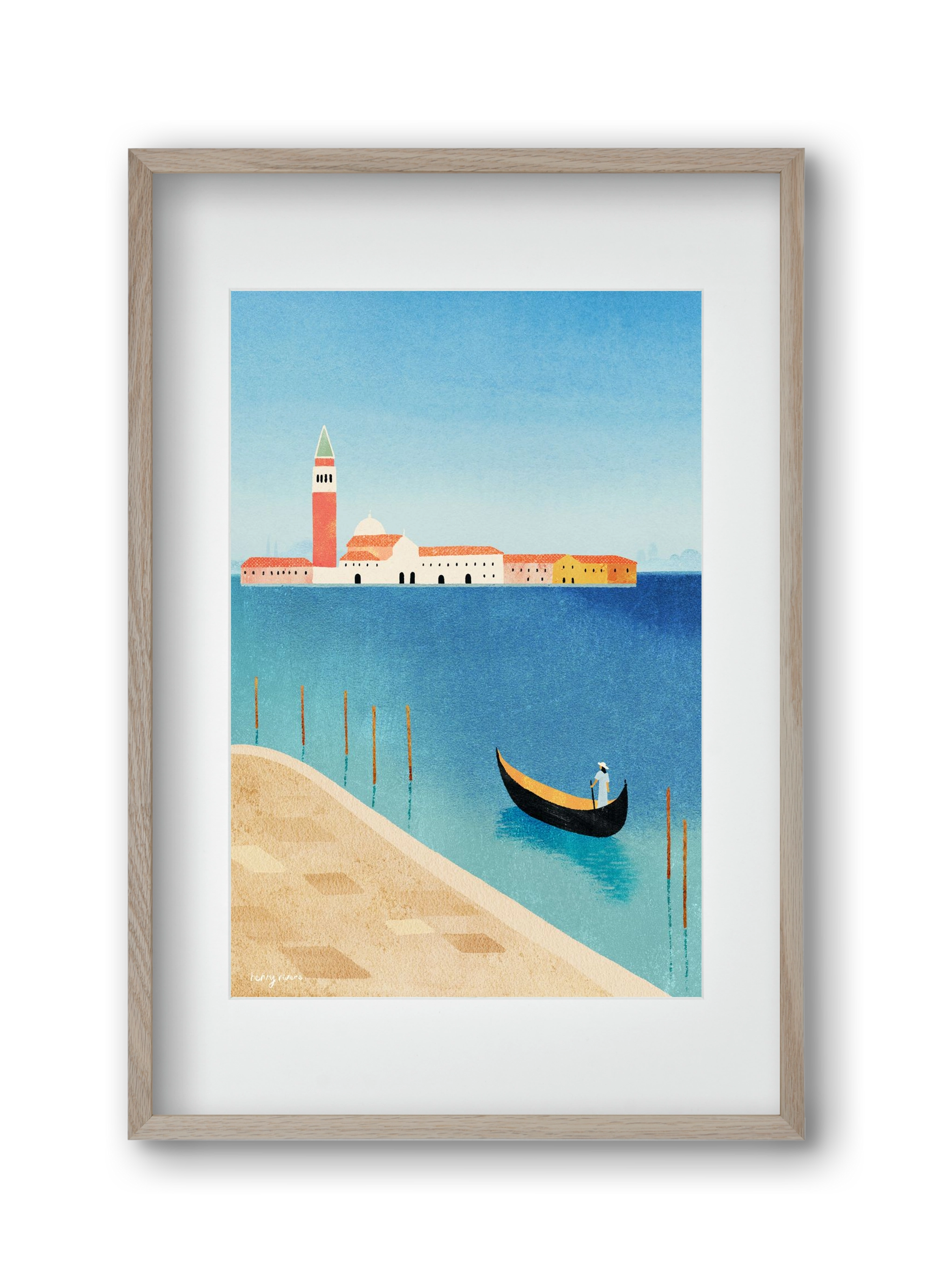 Alone in Venice, 30x45 cm (20x30 cm), Tölgy keret, paszpartuval