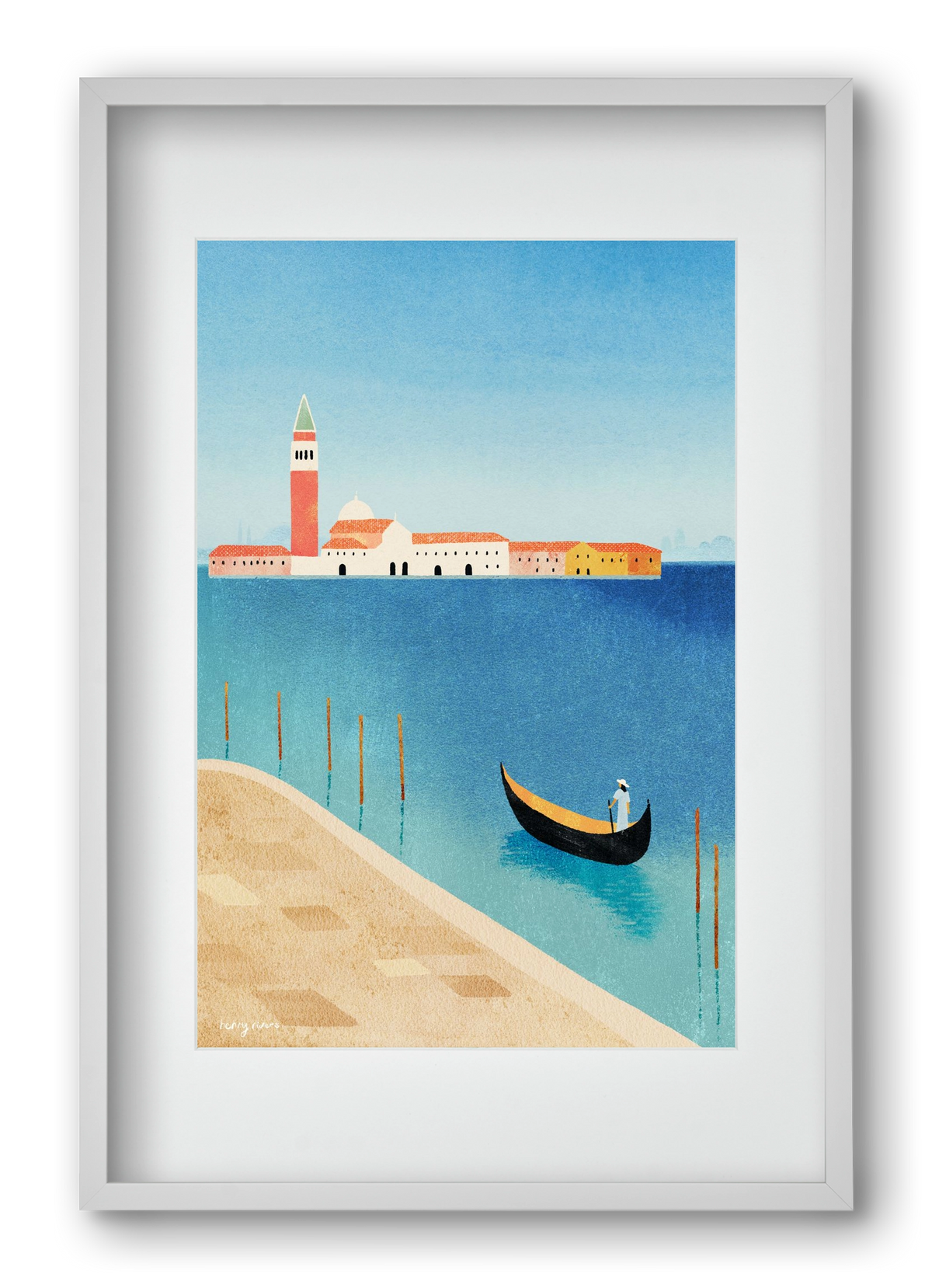 Alone in Venice, 40x60 cm (30x45 cm), Fehér keret, paszpartuval