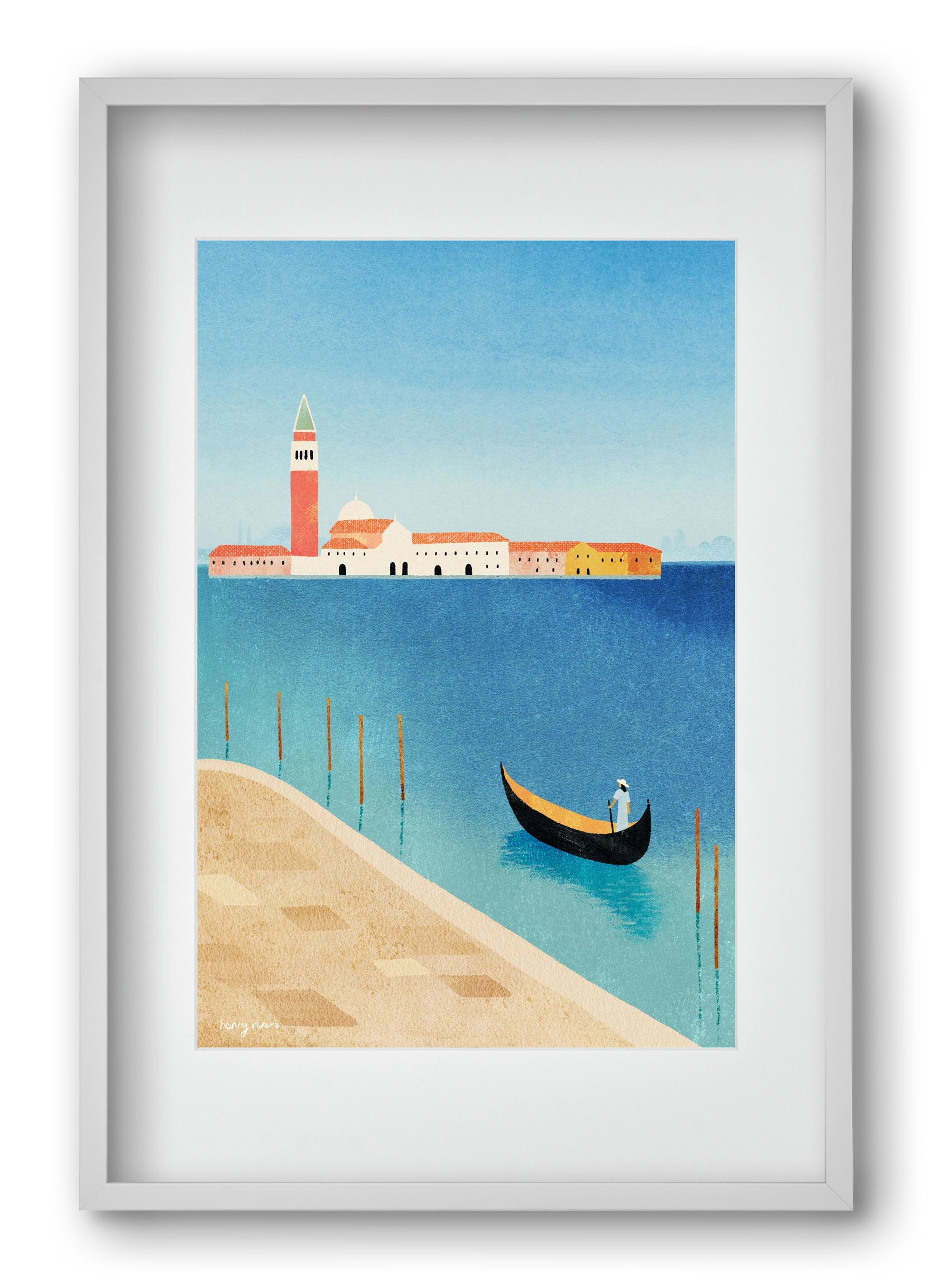 Alone in Venice, 40x60 cm (30x45 cm), Fehér keret, paszpartuval