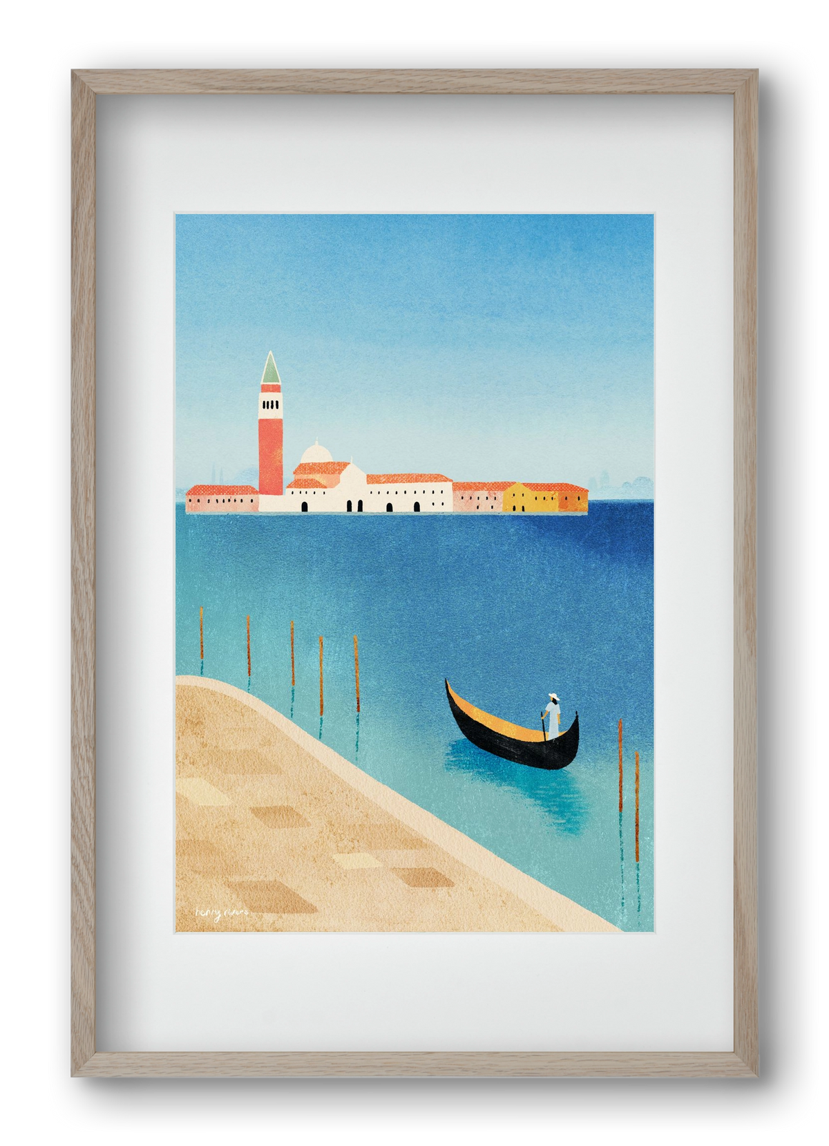 Alone in Venice, 40x60 cm (30x45 cm), Tölgy keret, paszpartuval