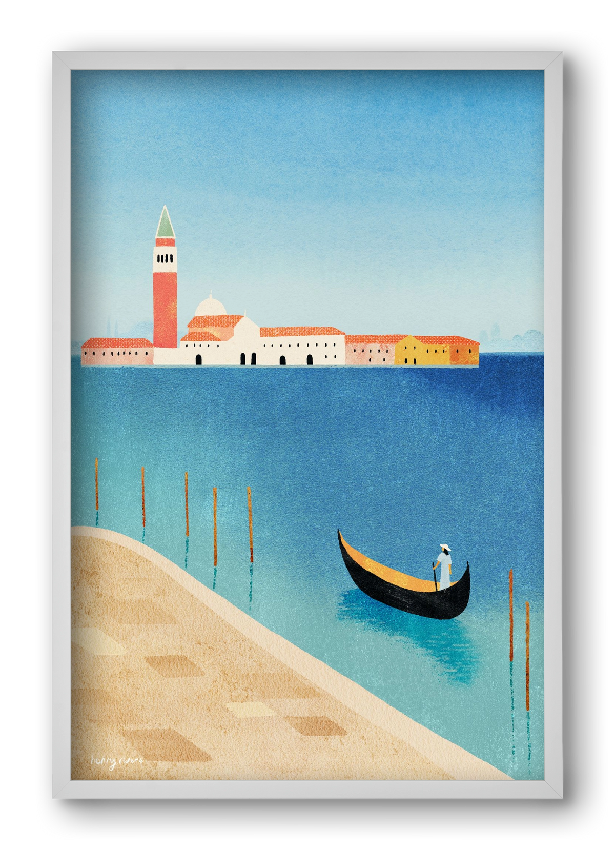 Alone in Venice, 40x60 cm (40x60 cm), Fehér keret