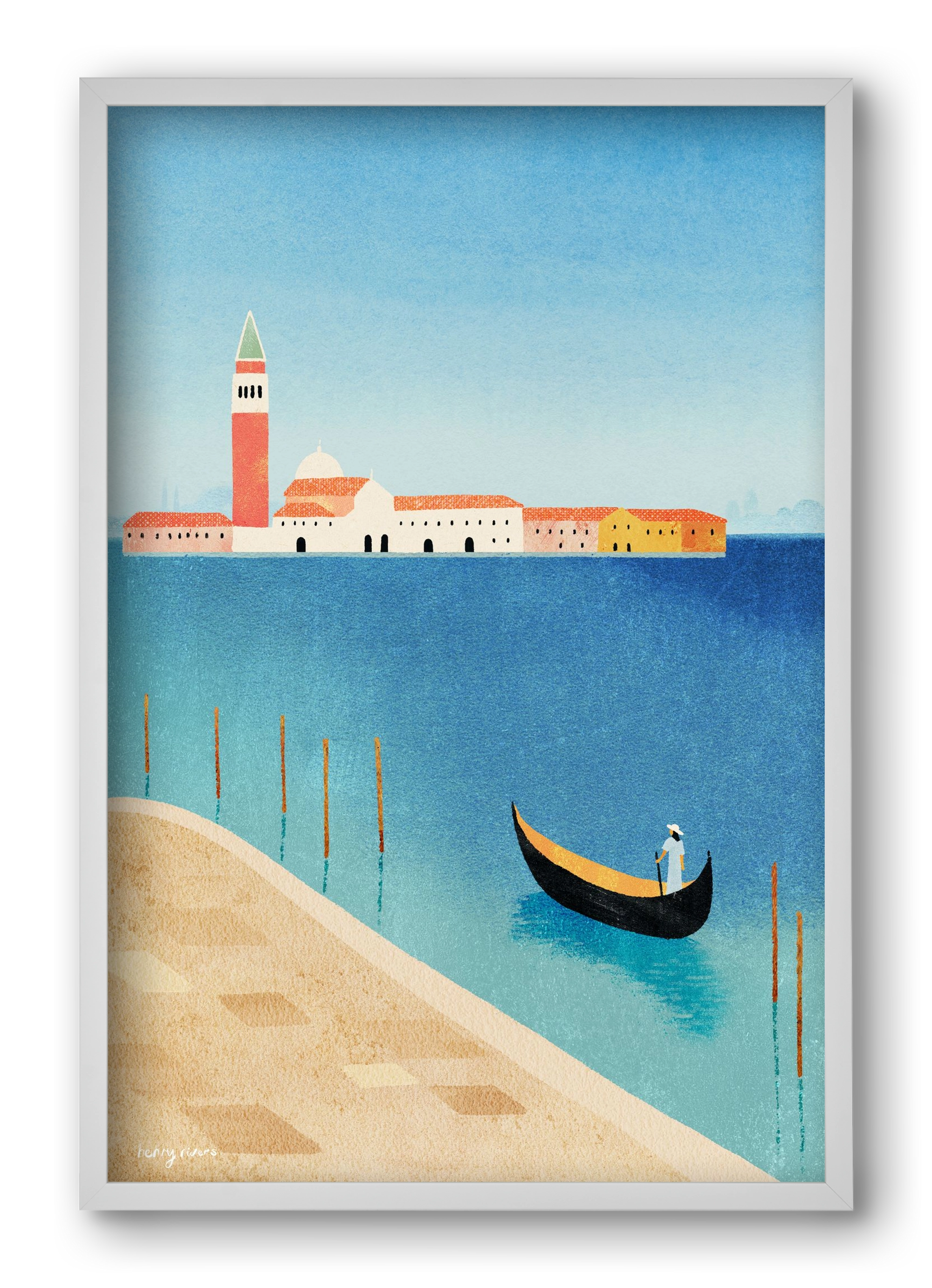 Alone in Venice, 40x60 cm (40x60 cm), Fehér keret