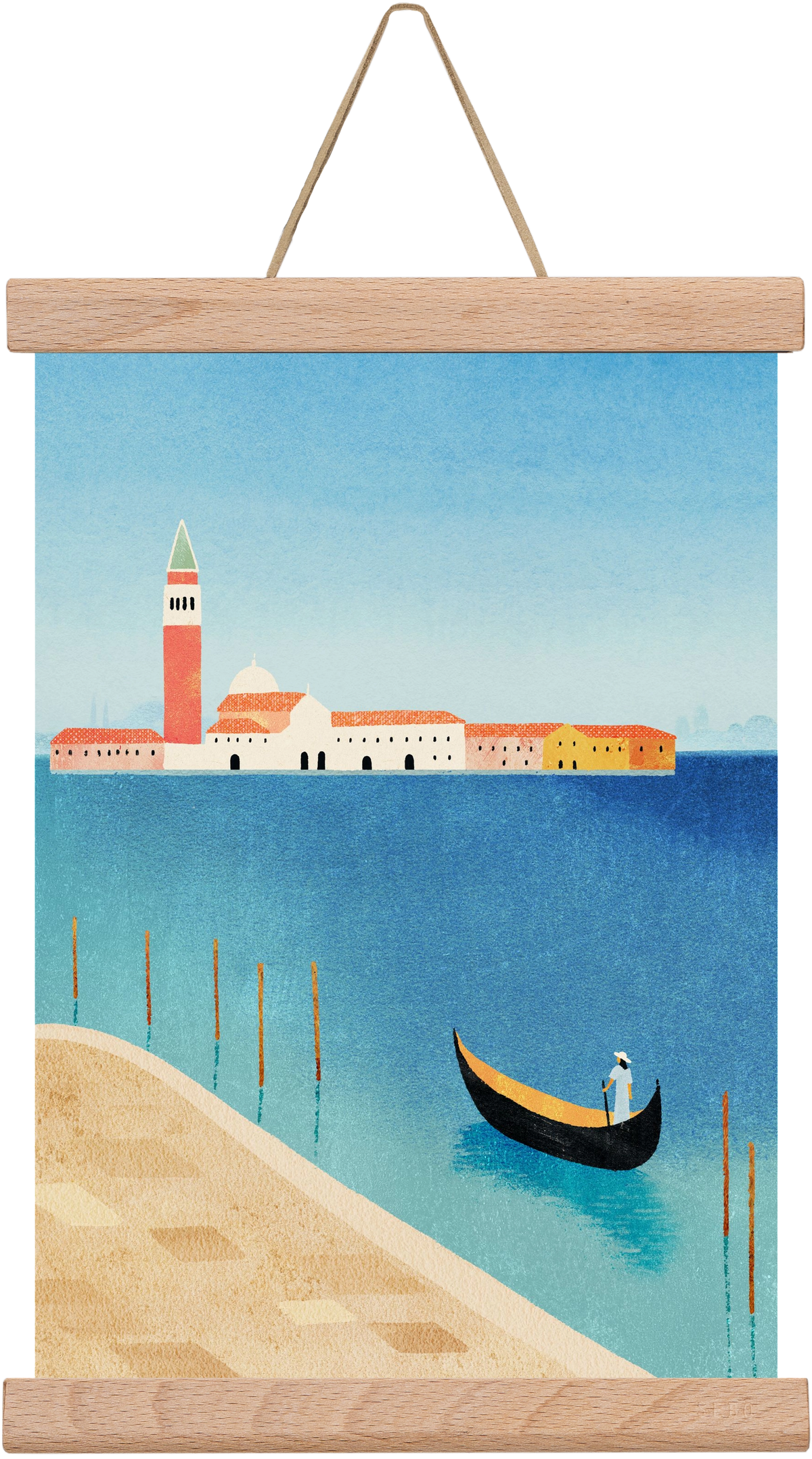 Alone in Venice, 20x30 cm (20x30 cm), Tölgy akasztó