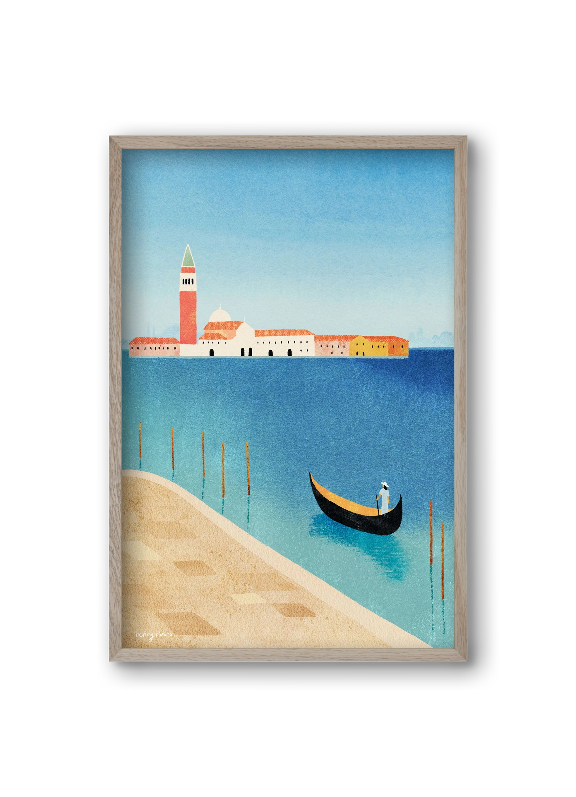 Alone in Venice, 20x30 cm (20x30 cm), Tölgy keret