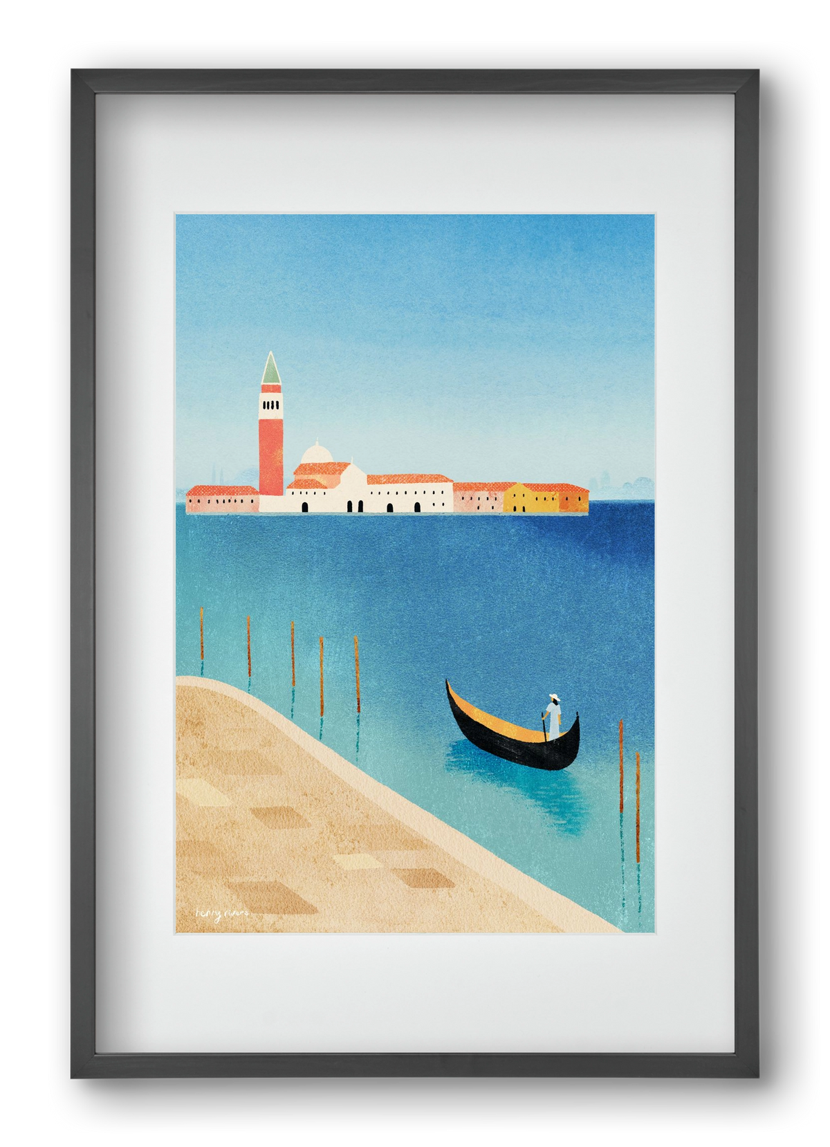 Alone in Venice, 40x60 cm (30x45 cm), Fekete keret, paszpartuval