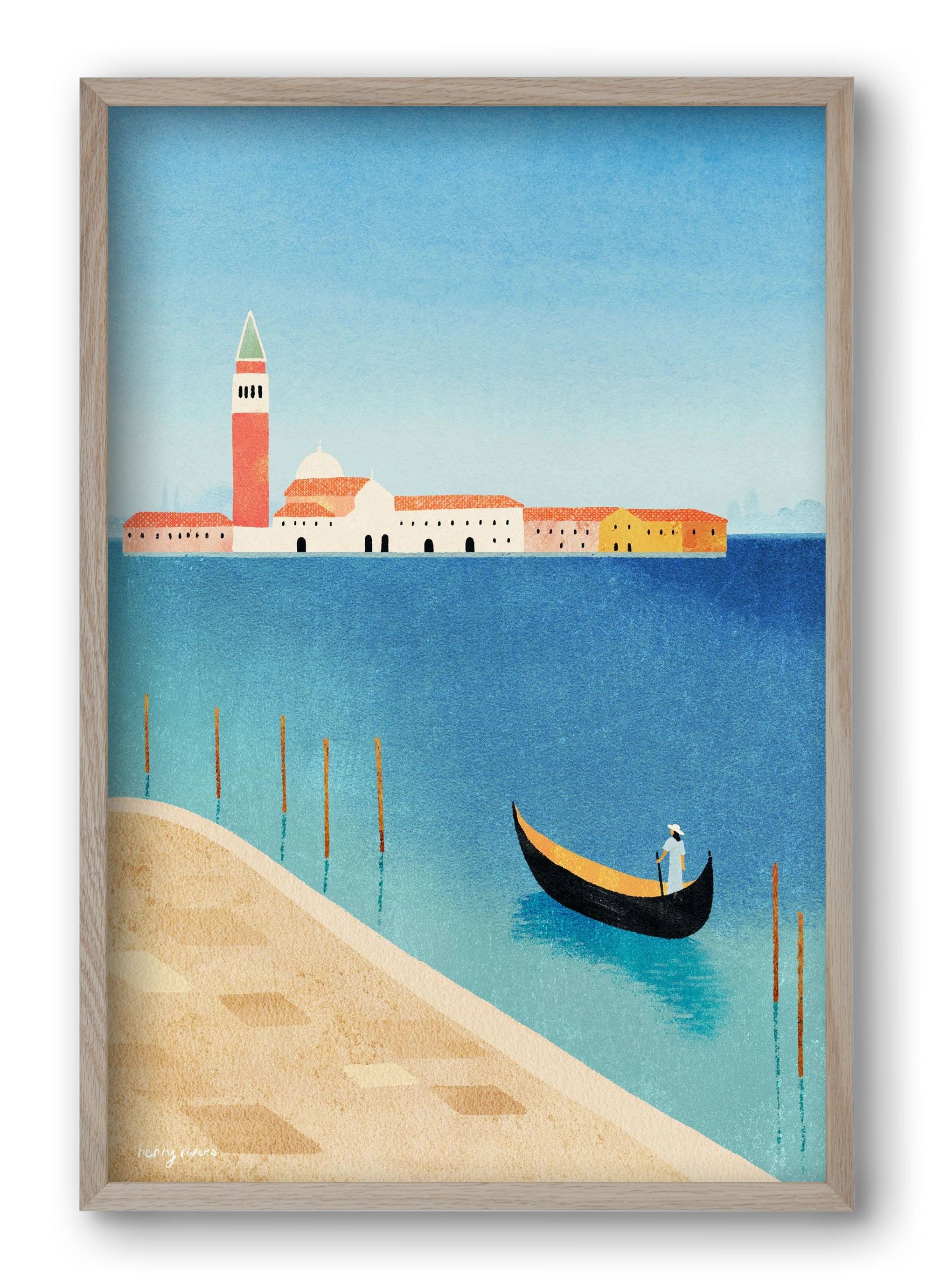 Alone in Venice, 40x60 cm (40x60 cm), Tölgy keret