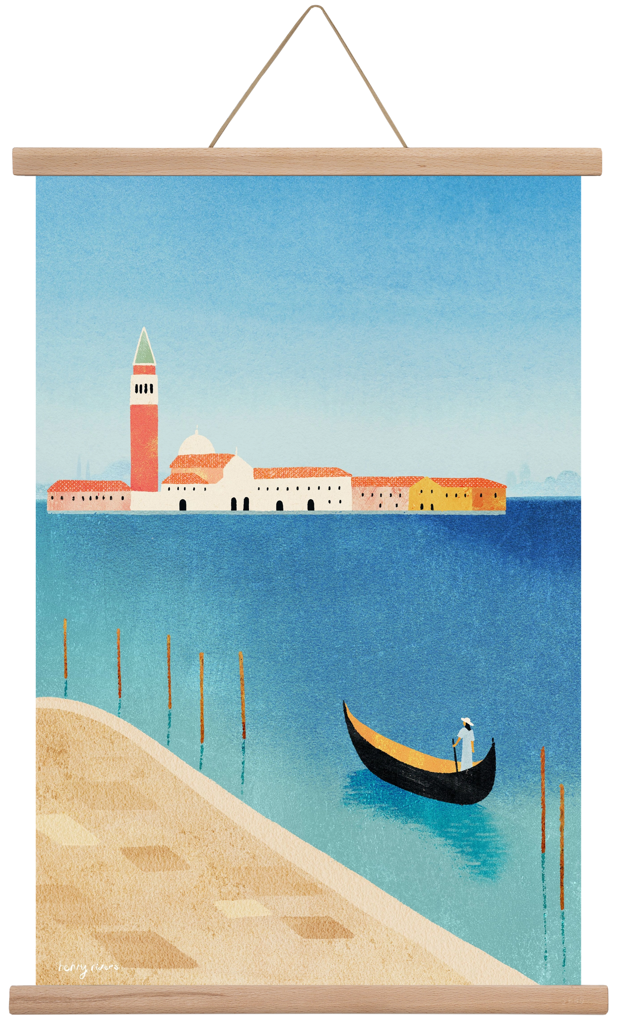Alone in Venice, 40x60 cm (40x60 cm), Tölgy akasztó