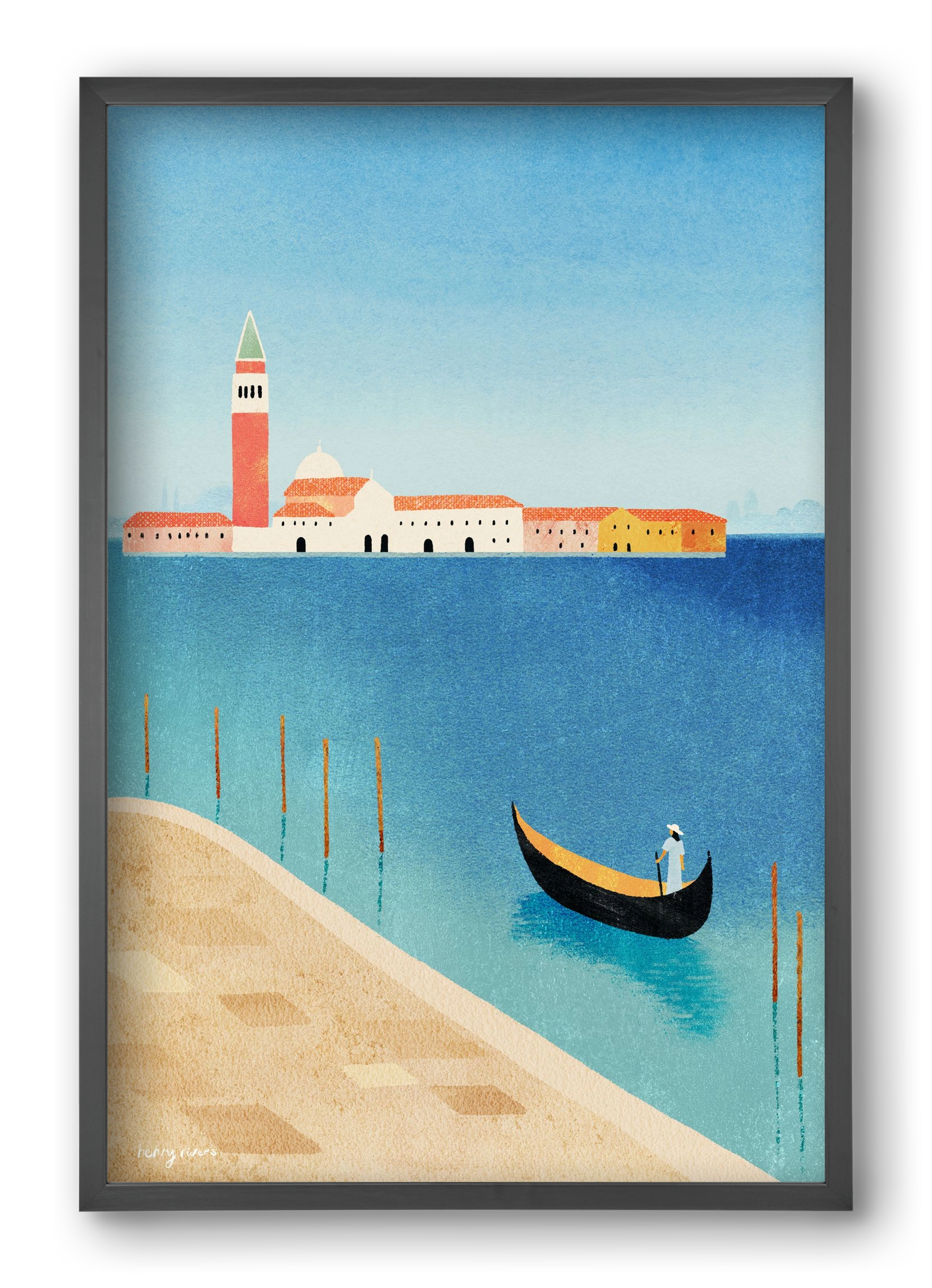 Alone in Venice, 40x60 cm (40x60 cm), Fekete keret