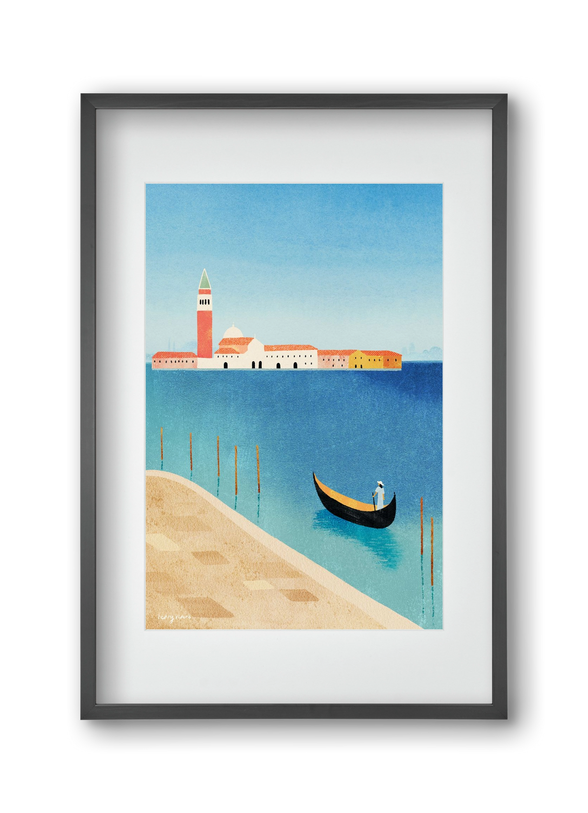 Alone in Venice, 30x45 cm (20x30 cm), Fekete keret, paszpartuval