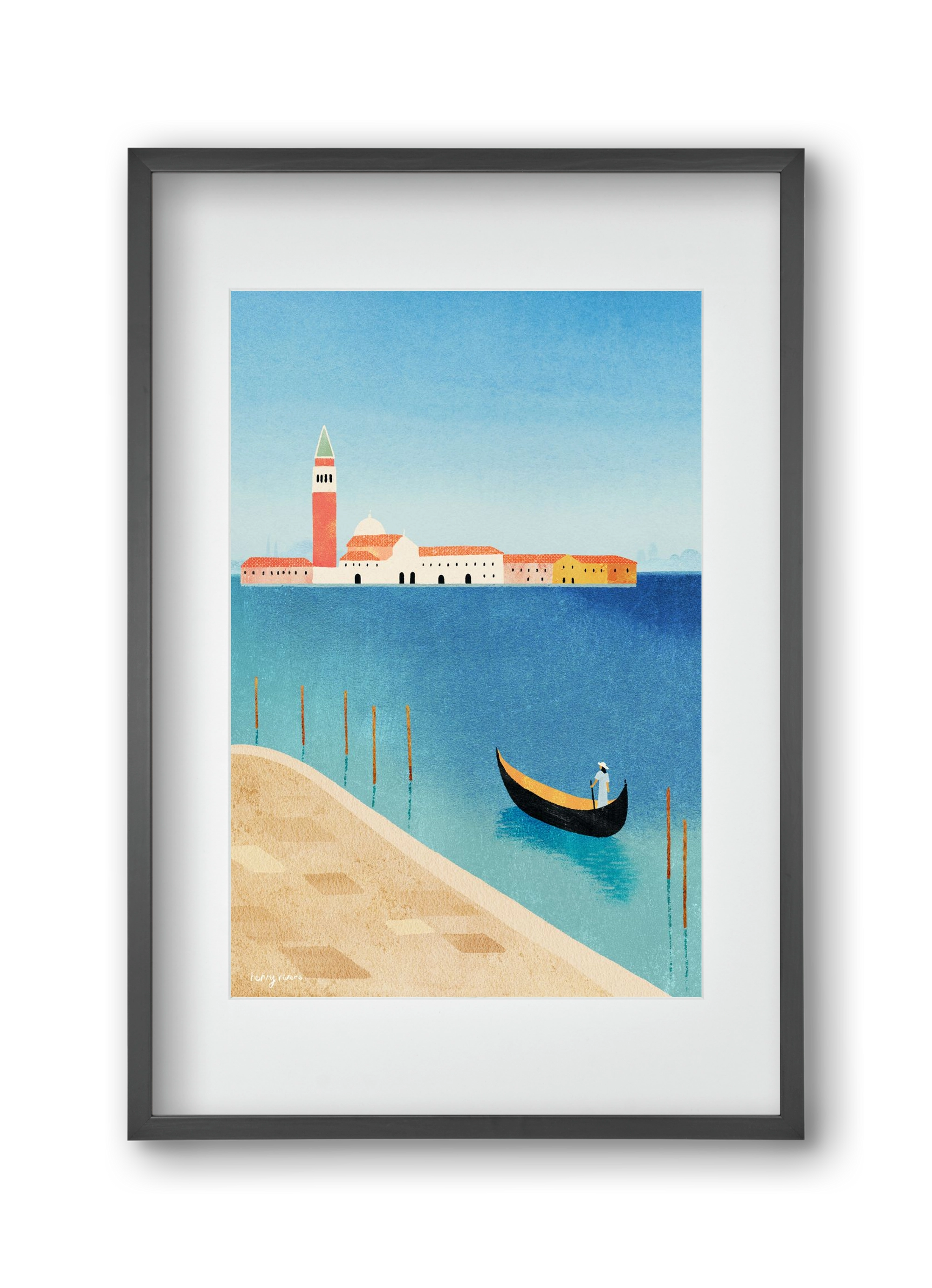 Alone in Venice, 30x45 cm (20x30 cm), Fekete keret, paszpartuval