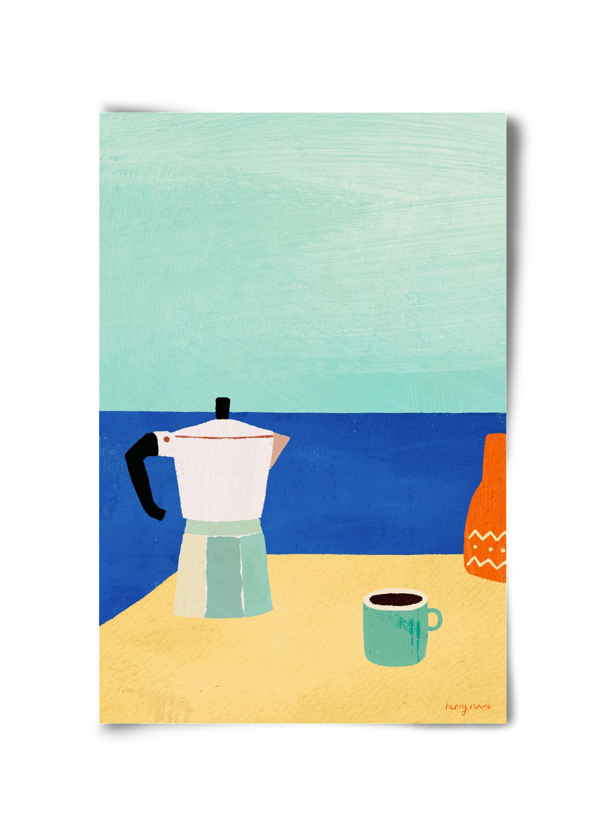 Coffee with a view, 30x45 cm, Keret nélkül
