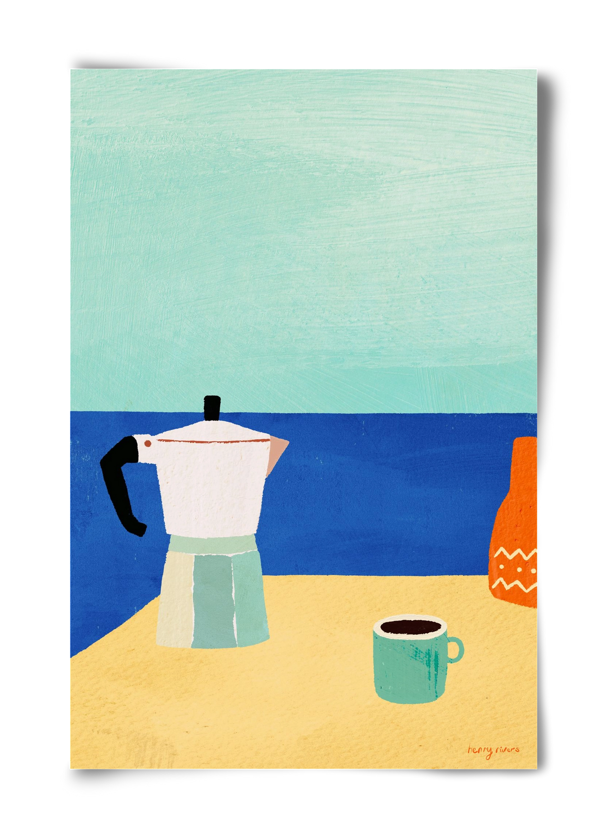 Coffee with a view, 40x60 cm, Keret nélkül