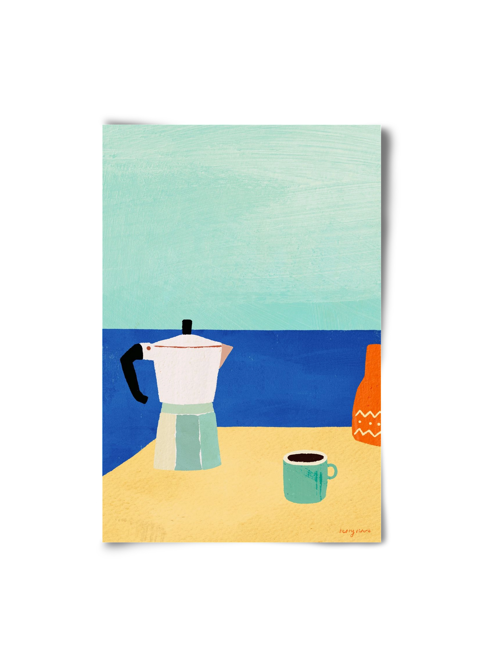 Coffee with a view, 20x30 cm, Keret nélkül