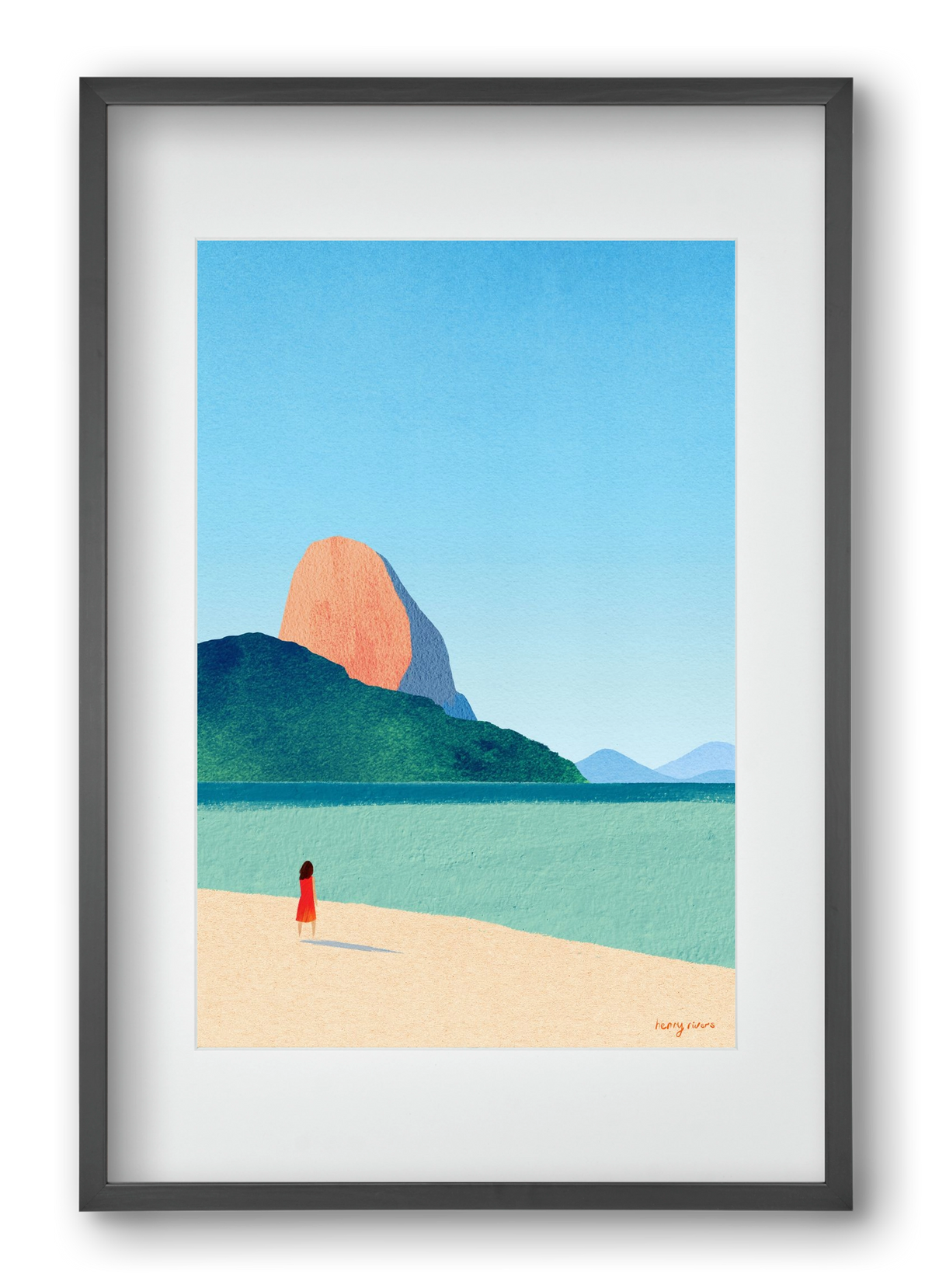 Dreaming of summer, 40x60 cm (30x45 cm), Fekete keret, paszpartuval