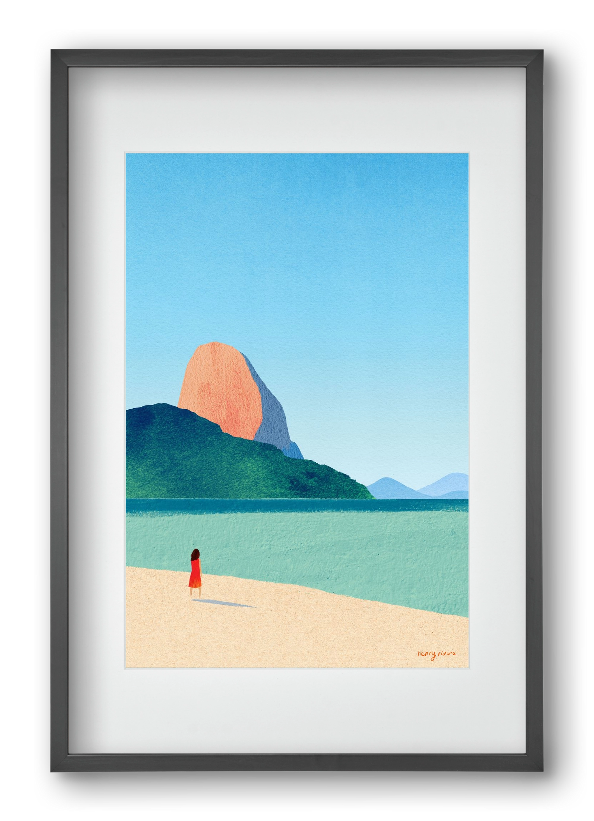 Dreaming of summer, 40x60 cm (30x45 cm), Fekete keret, paszpartuval