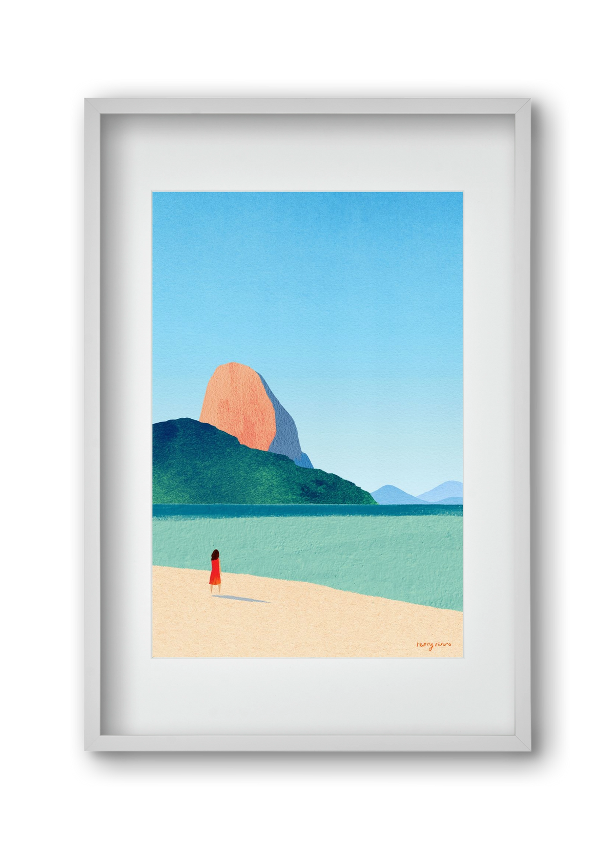 Dreaming of summer, 30x45 cm (20x30 cm), Fehér keret, paszpartuval