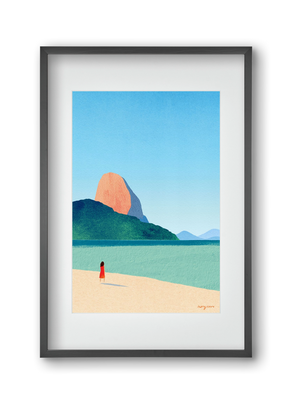 Dreaming of summer, 30x45 cm (20x30 cm), Fekete keret, paszpartuval