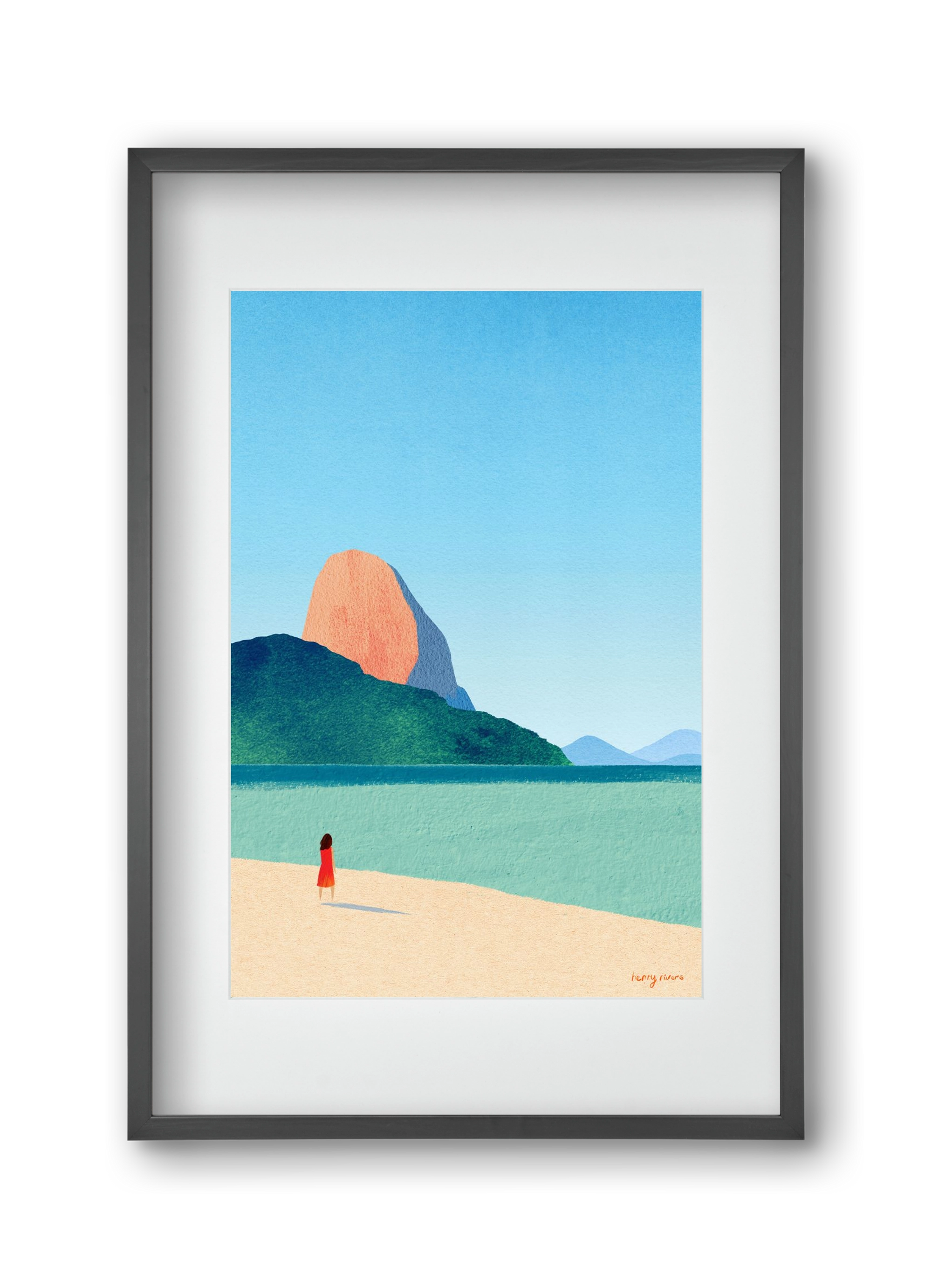 Dreaming of summer, 30x45 cm (20x30 cm), Fekete keret, paszpartuval