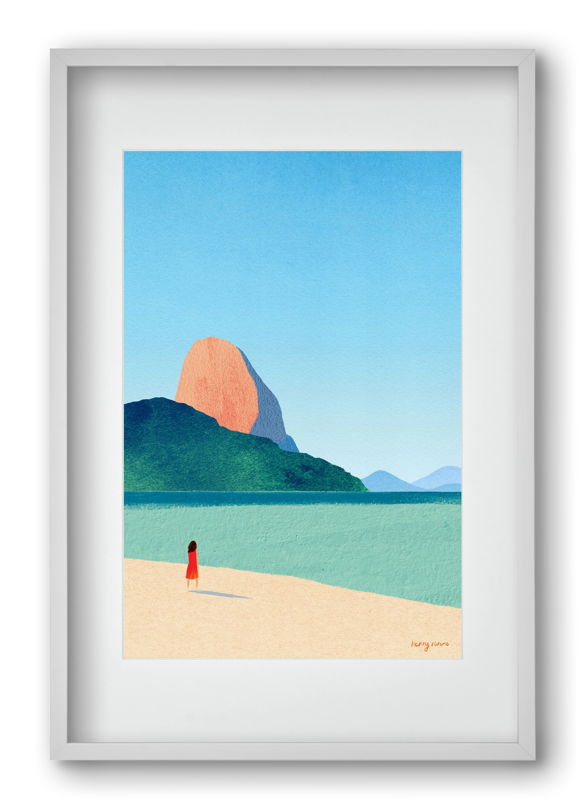 Dreaming of summer, 40x60 cm (30x45 cm), Fehér keret, paszpartuval