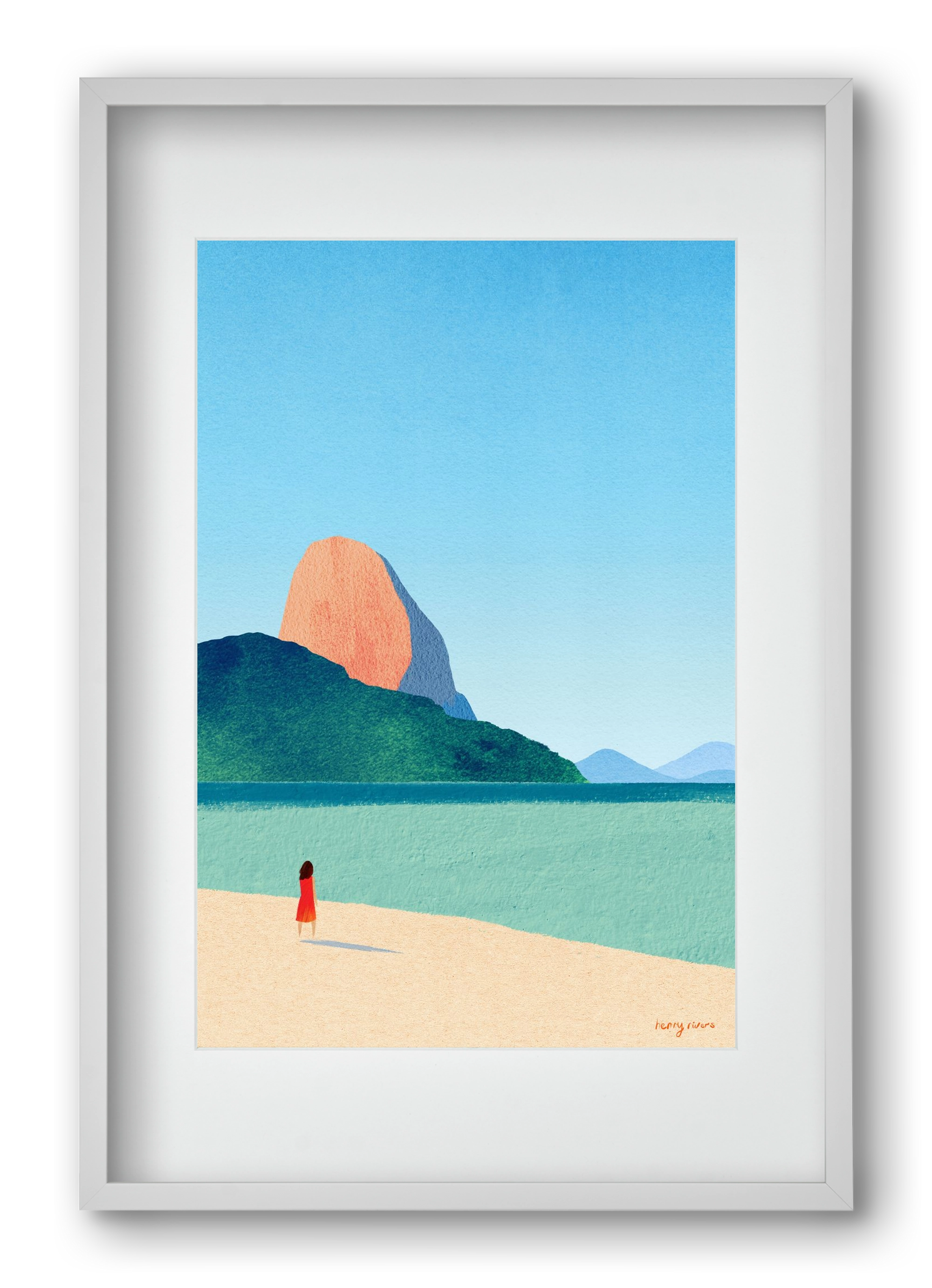 Dreaming of summer, 40x60 cm (30x45 cm), Fehér keret, paszpartuval