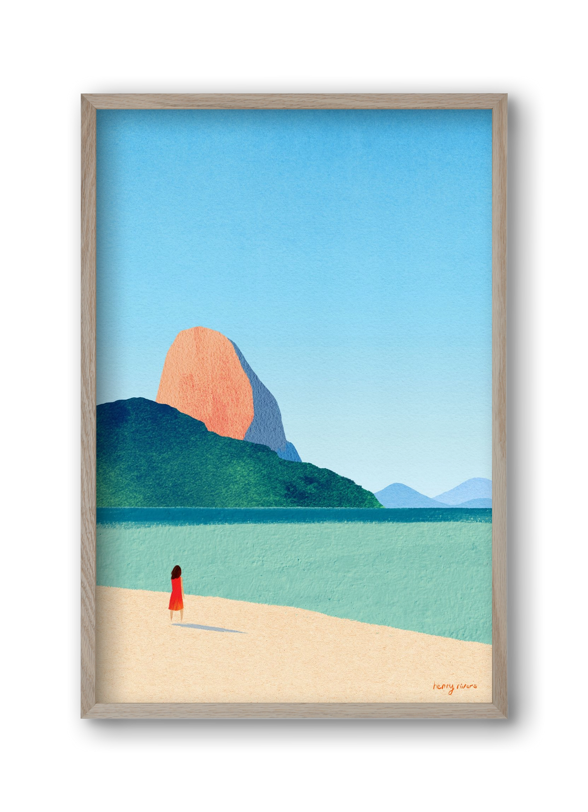 Dreaming of summer, 30x45 cm (30x45 cm), Tölgy keret