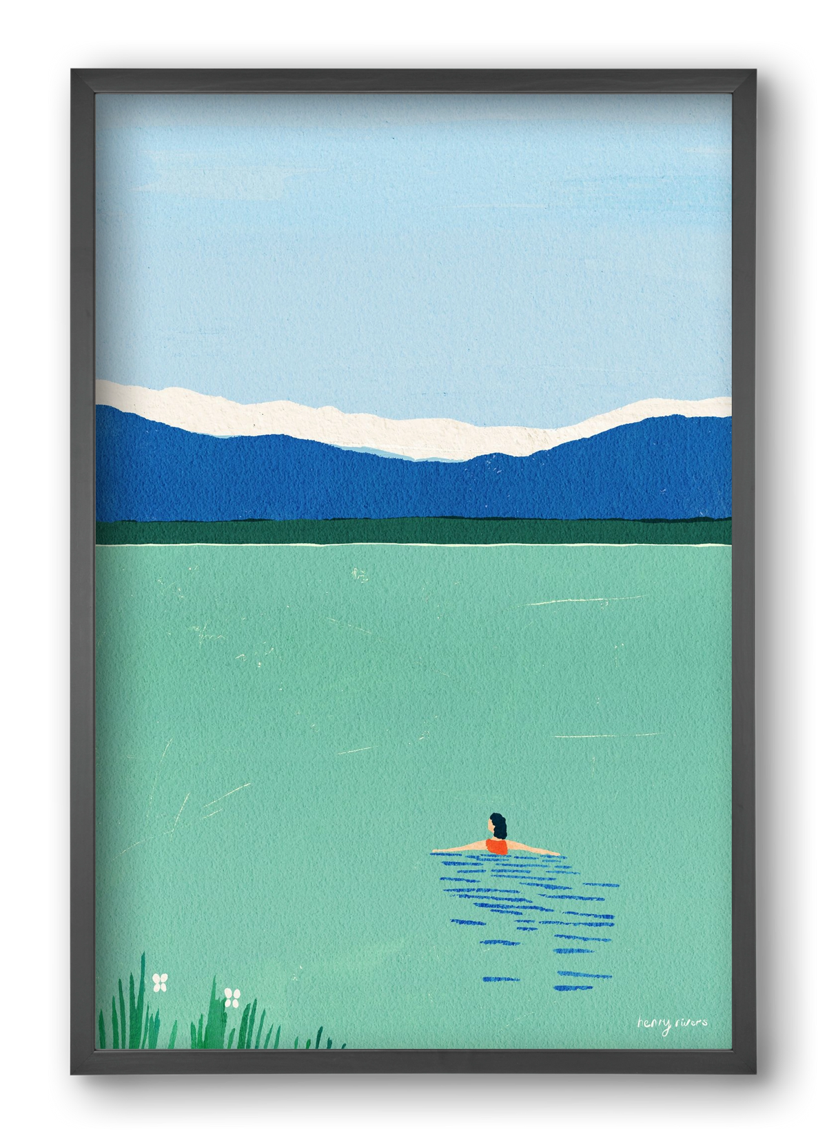 Morning dip, 40x60 cm (40x60 cm), Fekete keret