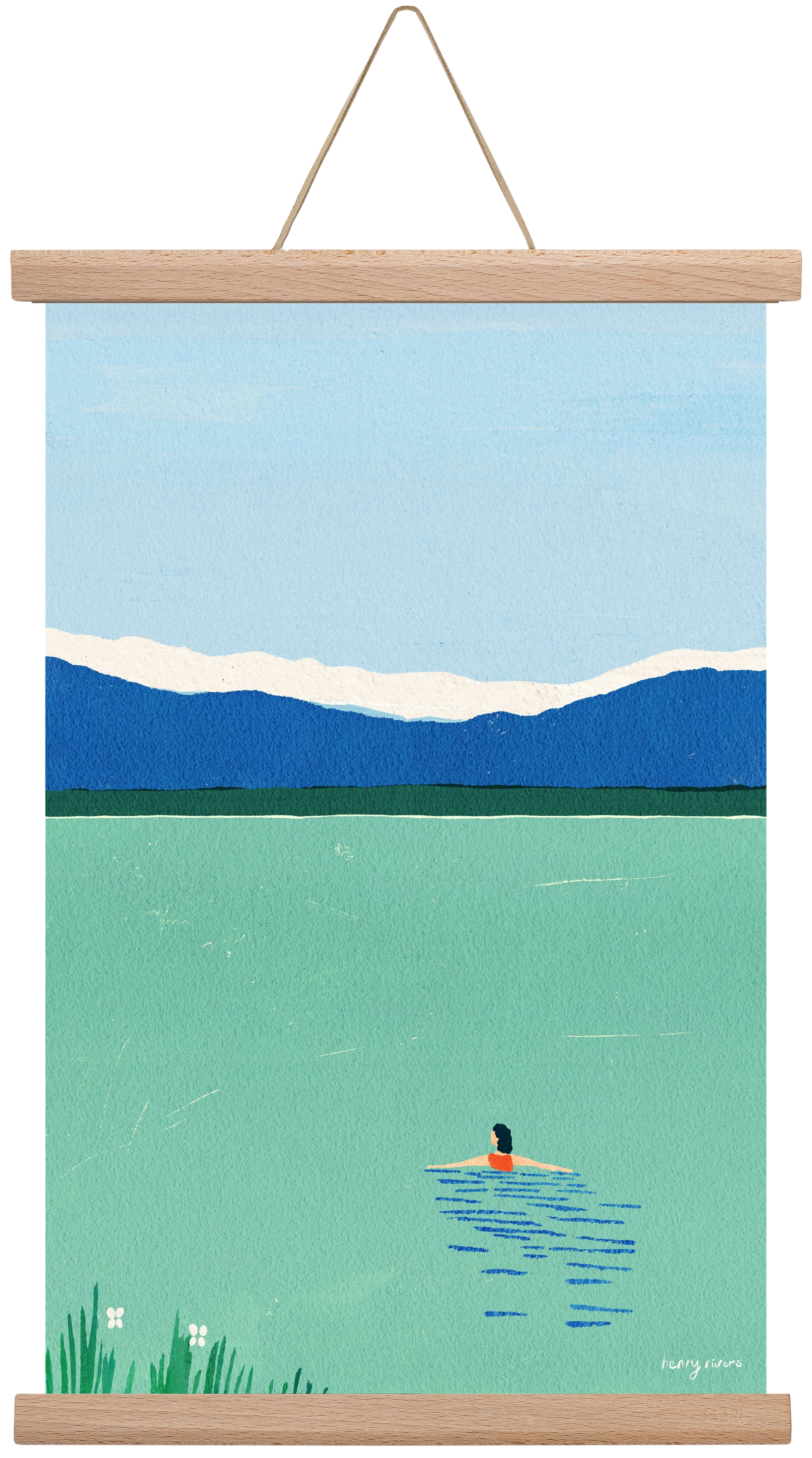 Morning dip, 30x45 cm (30x45 cm), Tölgy akasztó