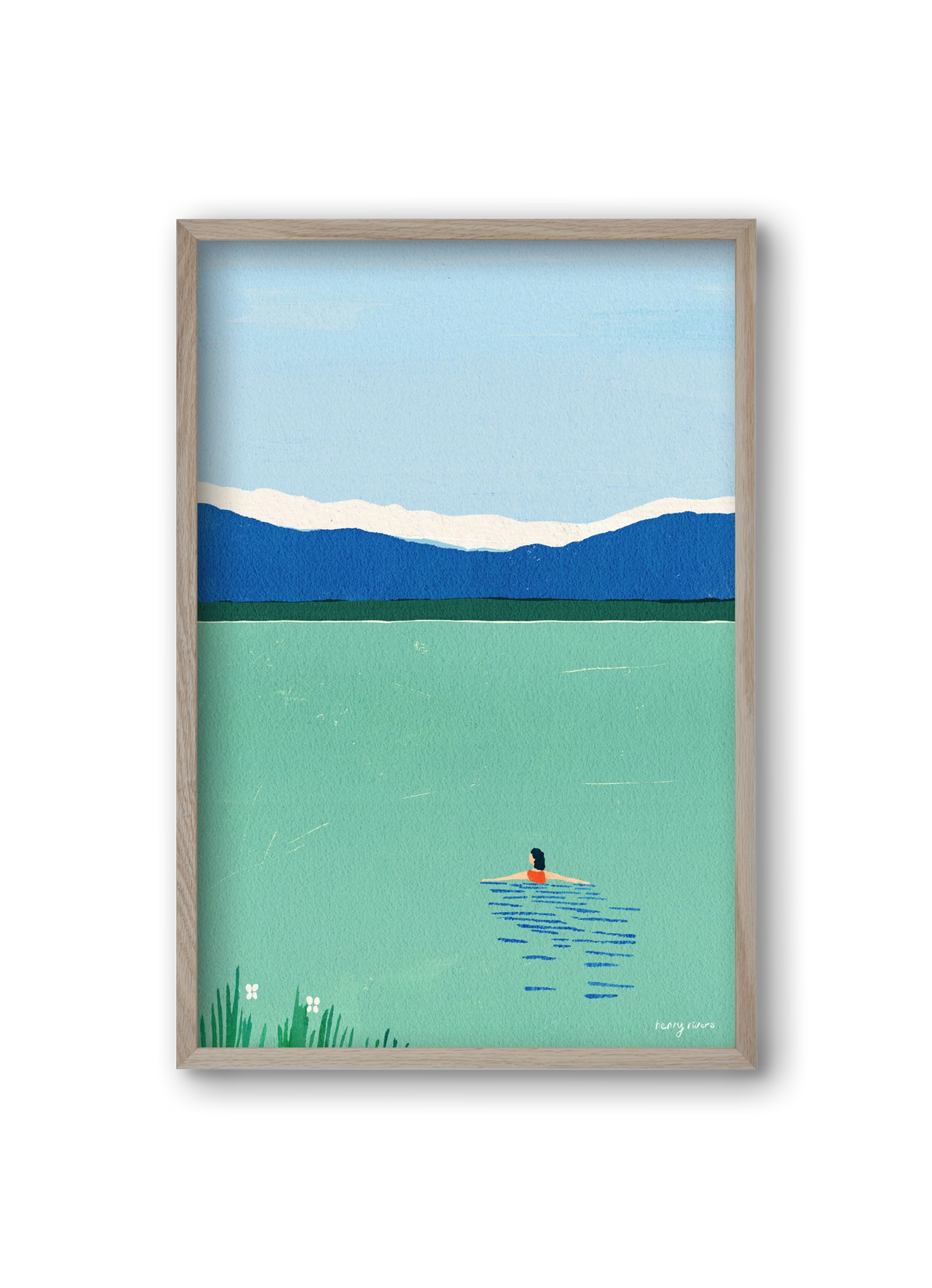 Morning dip, 20x30 cm (20x30 cm), Tölgy keret