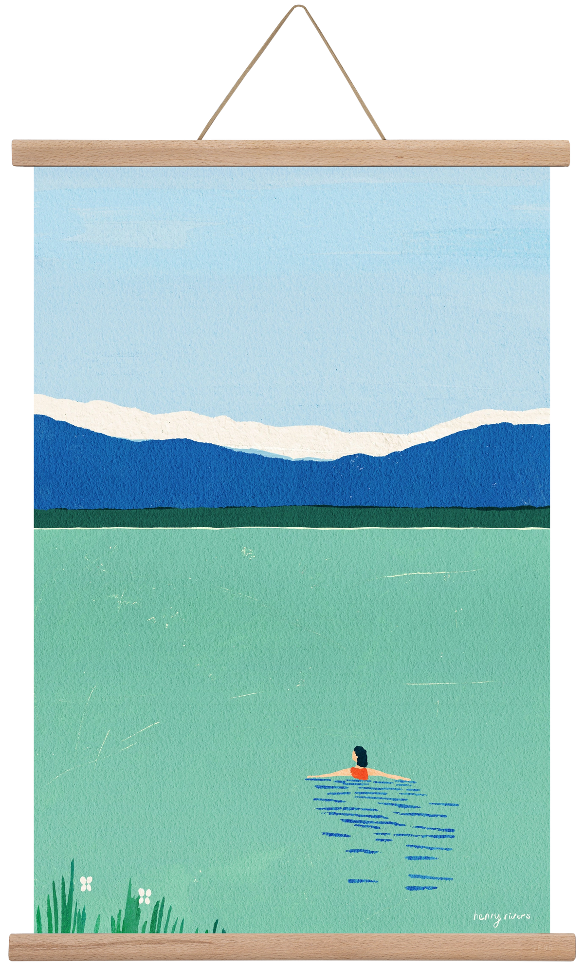 Morning dip, 40x60 cm (40x60 cm), Tölgy akasztó