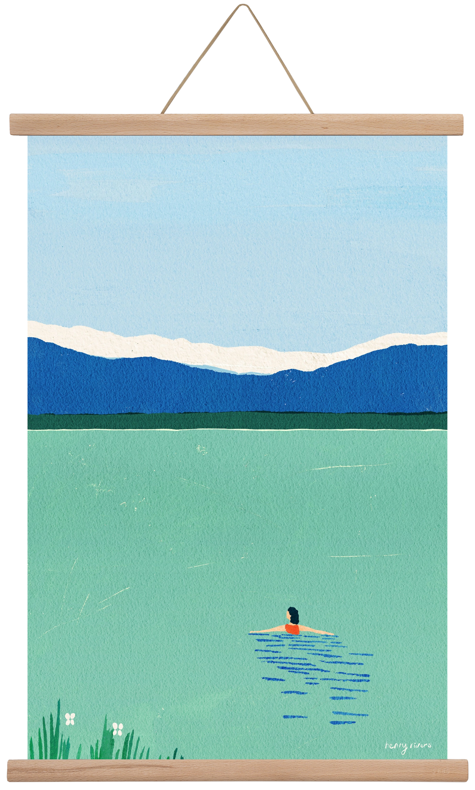 Morning dip, 40x60 cm (40x60 cm), Tölgy akasztó