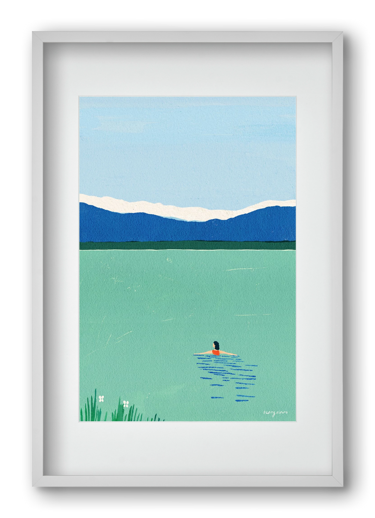 Morning dip, 40x60 cm (30x45 cm), Fehér keret, paszpartuval