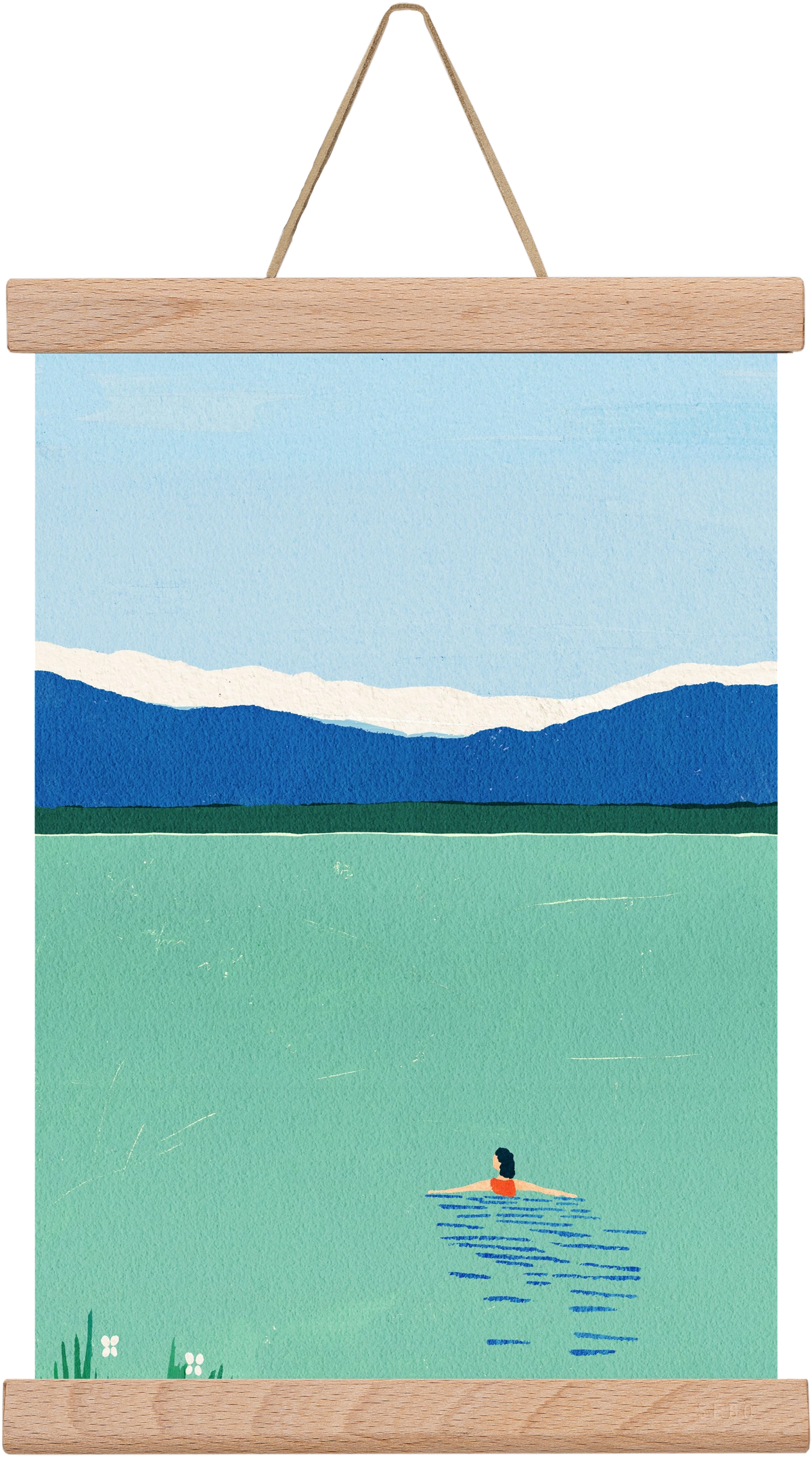 Morning dip, 20x30 cm (20x30 cm), Tölgy akasztó