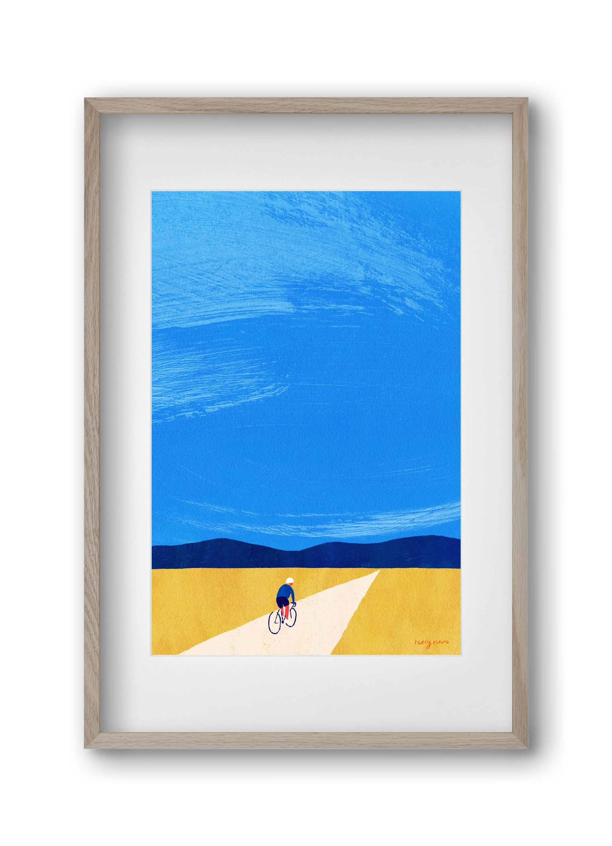 Open road, 30x45 cm (20x30 cm), Tölgy keret, paszpartuval