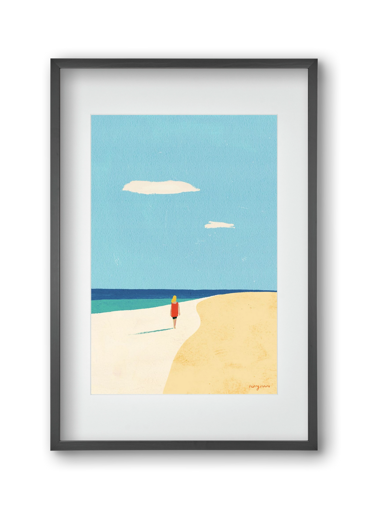 Solitude, 30x45 cm (20x30 cm), Fekete keret, paszpartuval