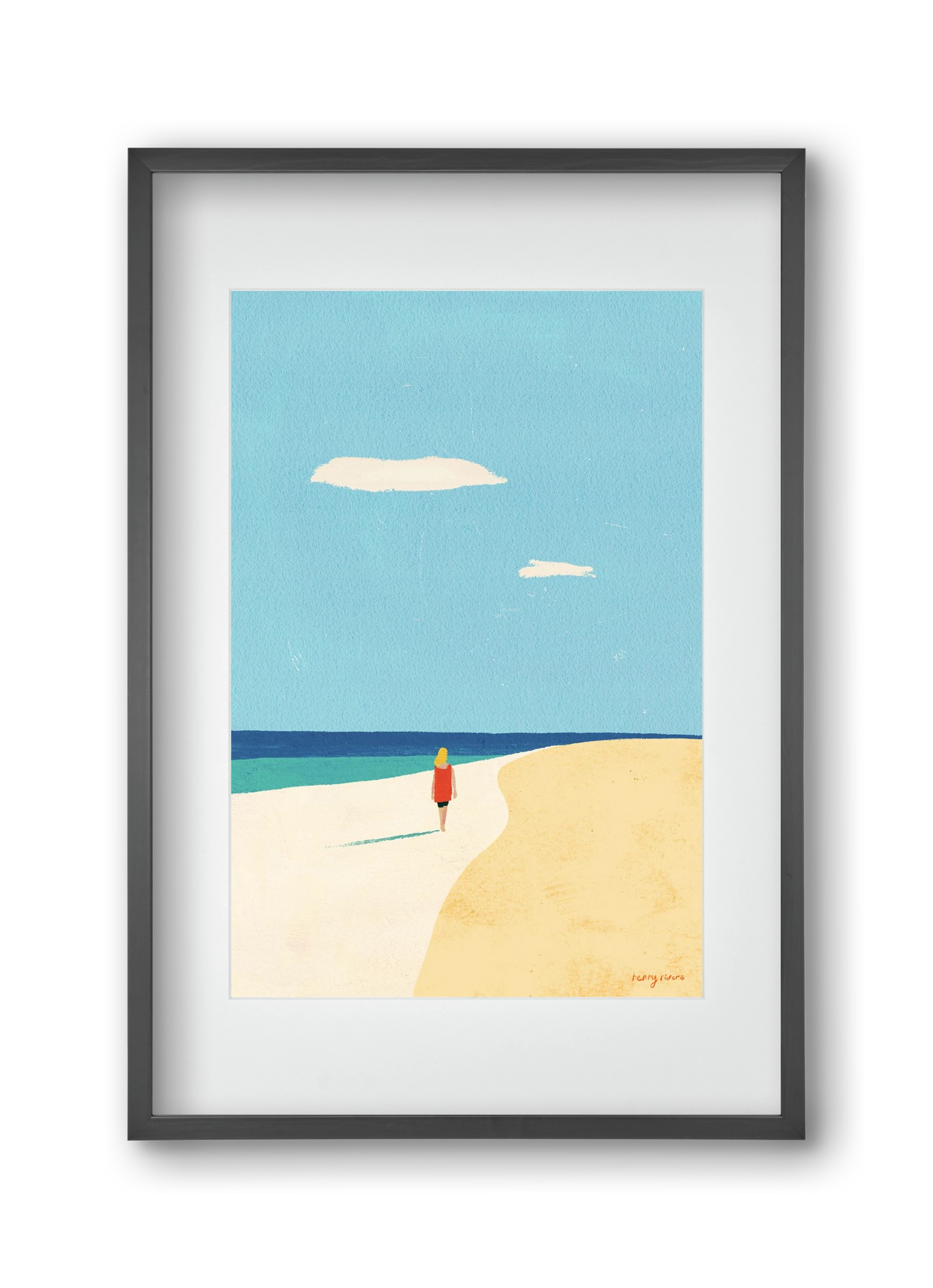 Solitude, 30x45 cm (20x30 cm), Fekete keret, paszpartuval