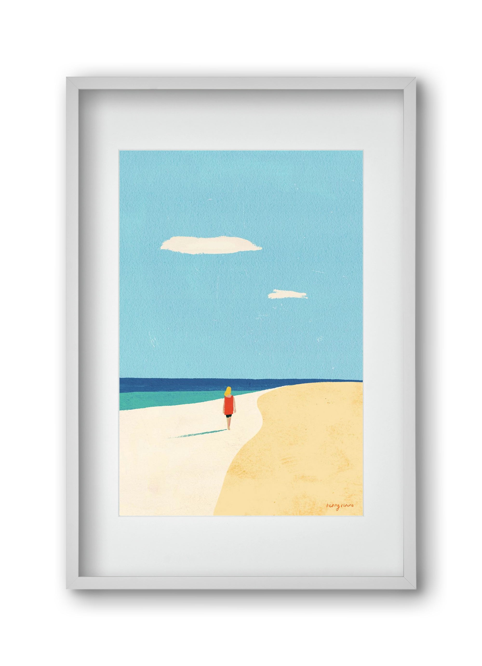 Solitude, 30x45 cm (20x30 cm), Fehér keret, paszpartuval