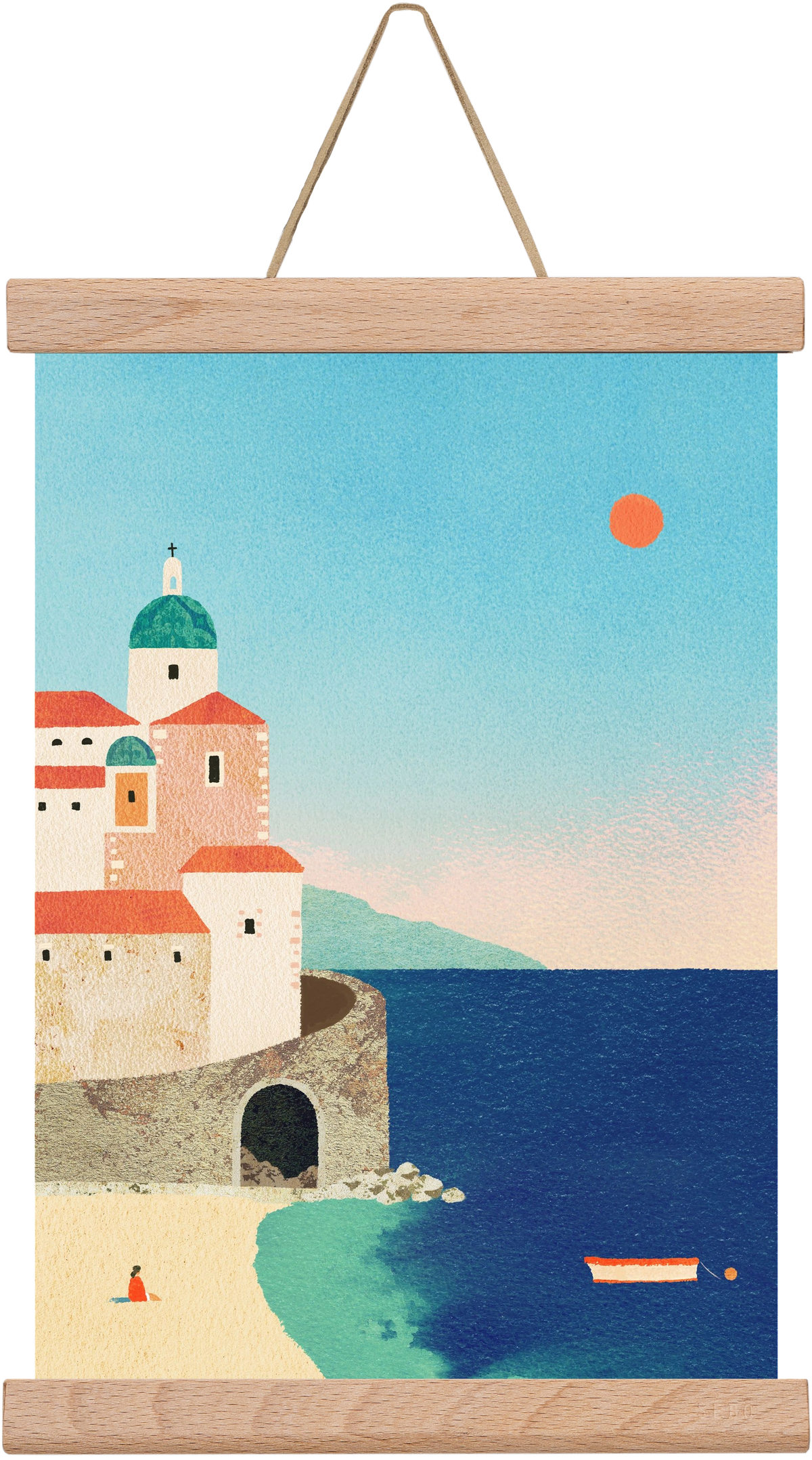 Summer in Italy, 20x30 cm (20x30 cm), Tölgy akasztó