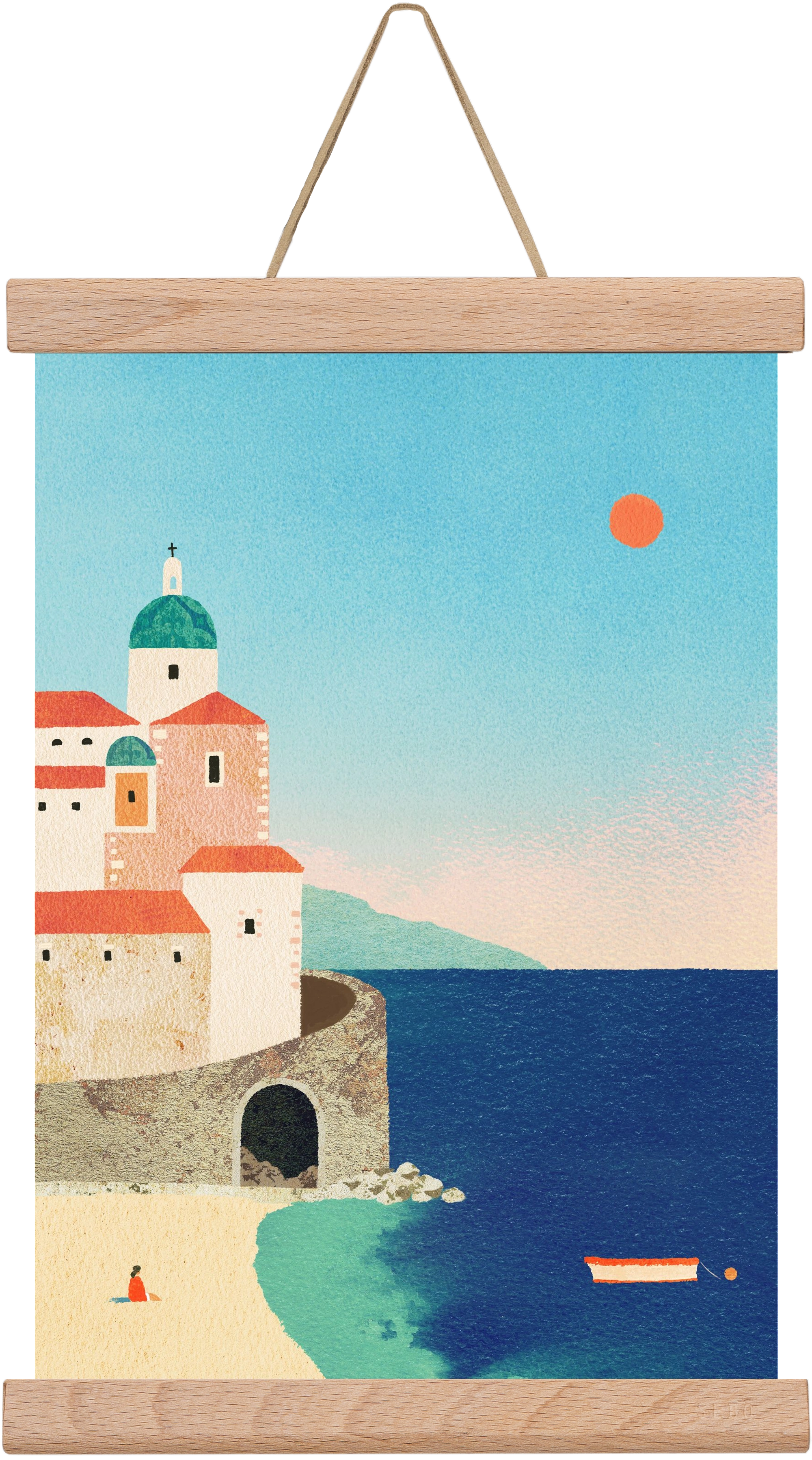 Summer in Italy, 20x30 cm (20x30 cm), Tölgy akasztó