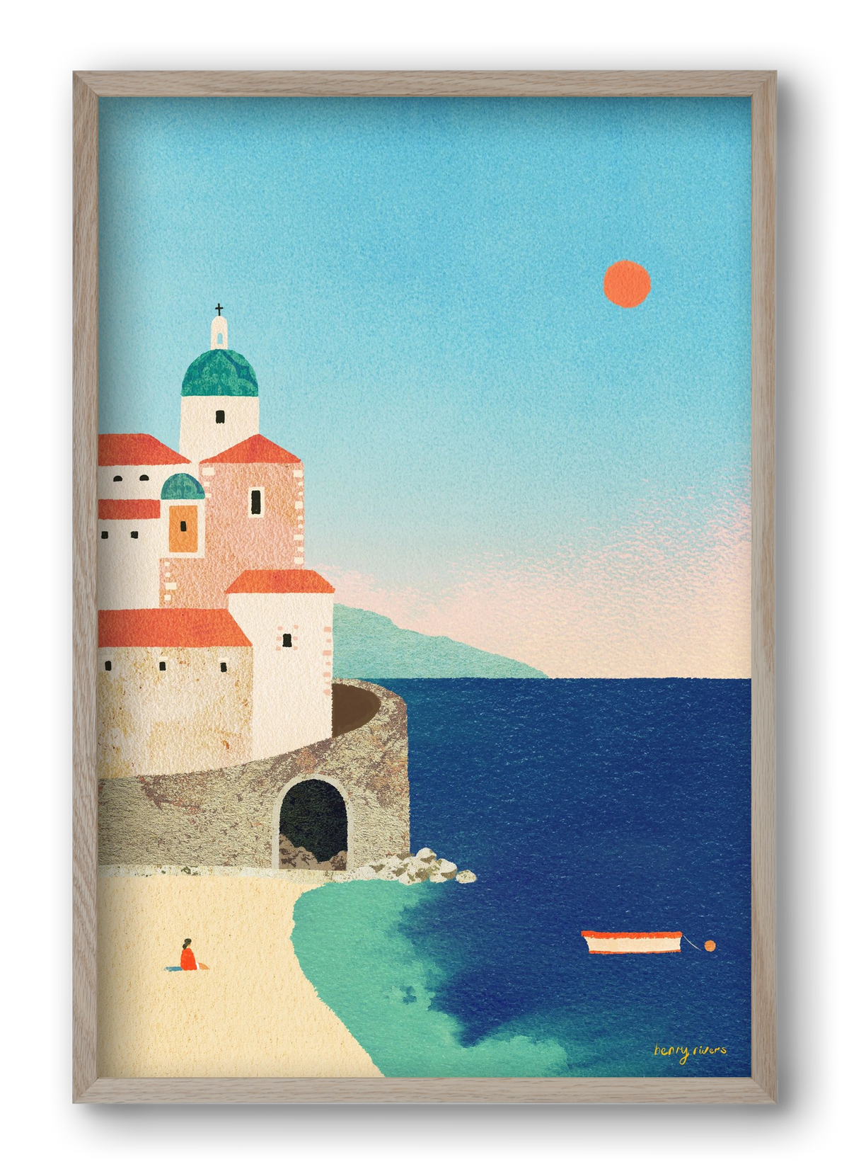 Summer in Italy, 40x60 cm (40x60 cm), Tölgy keret